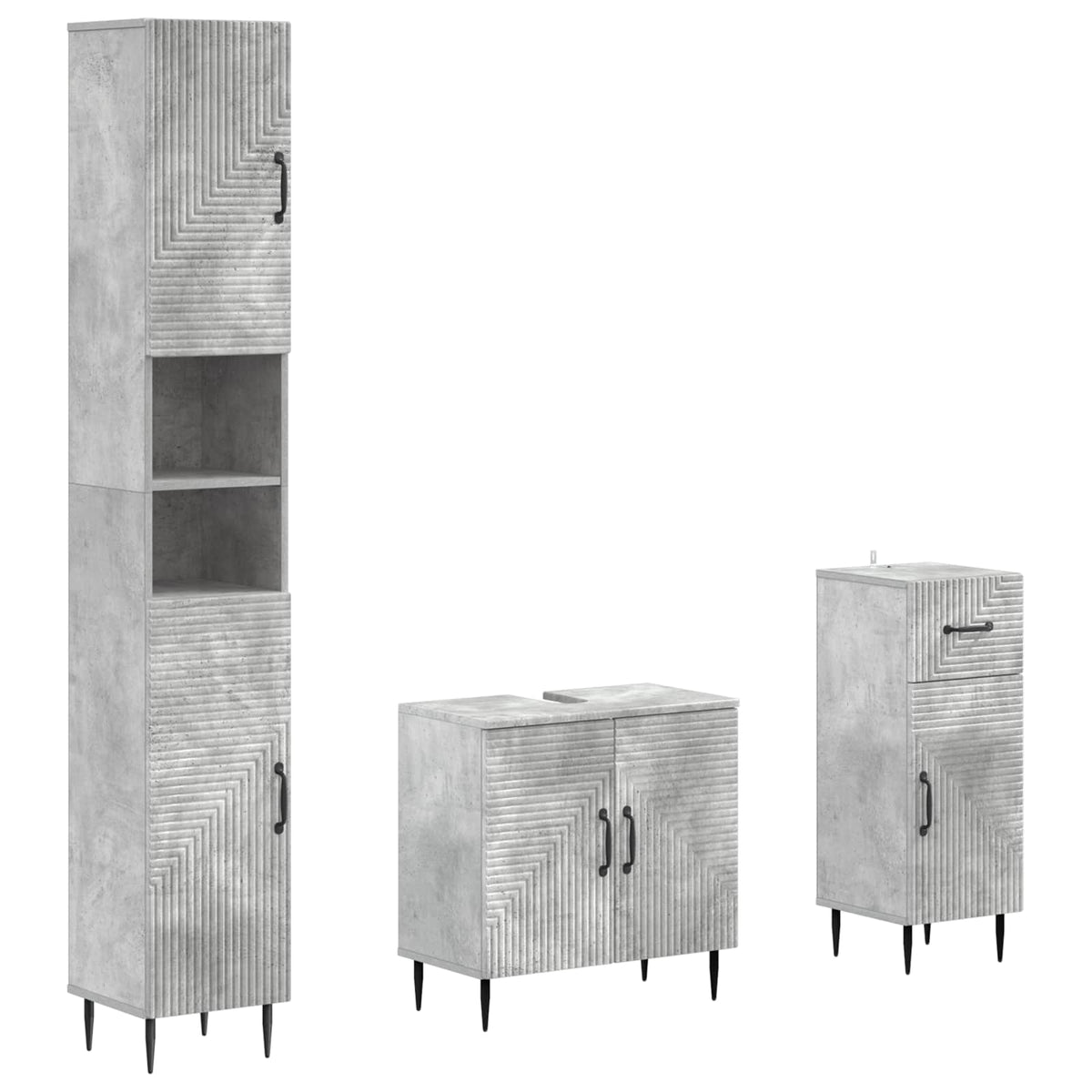 Set za kupaonicu od 3 dijela HAARLEM Konstruirano drvo