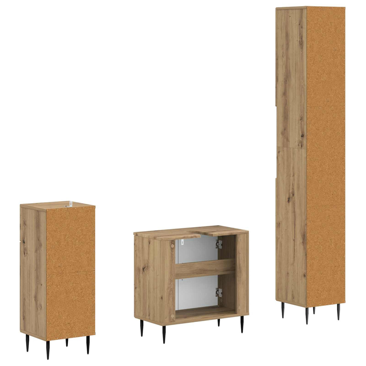 Set za kupaonicu od 3 dijela HAARLEM Konstruirano drvo