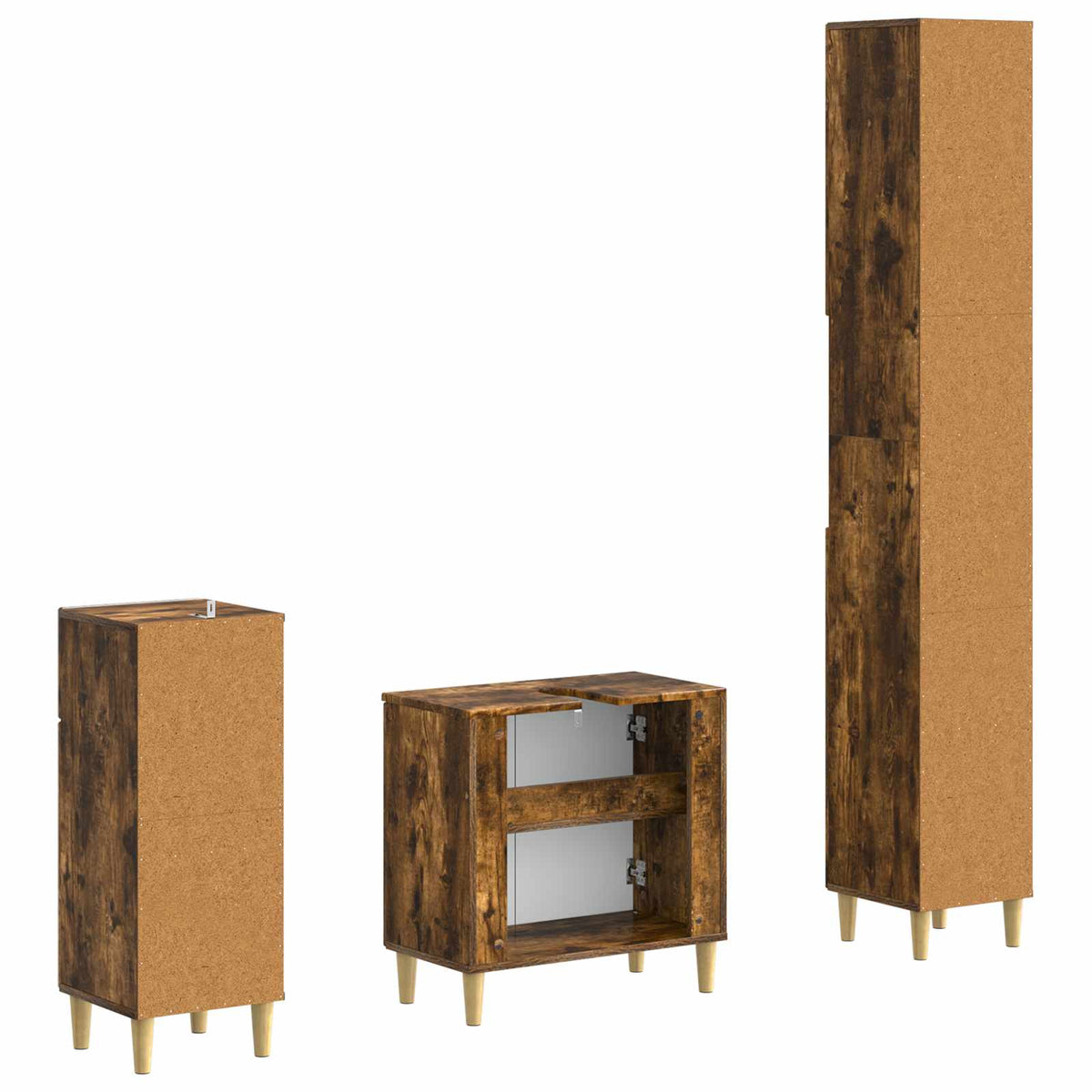 Set za kupaonicu od 3 dijela DELFT Konstruirano drvo