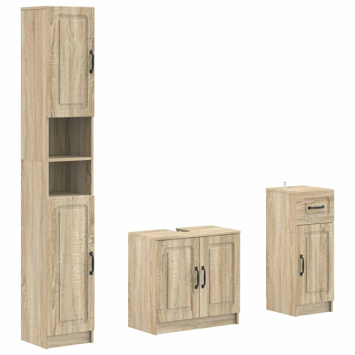 Set za kupaonicu od 3 dijela UTRECHT Konstruirano drvo