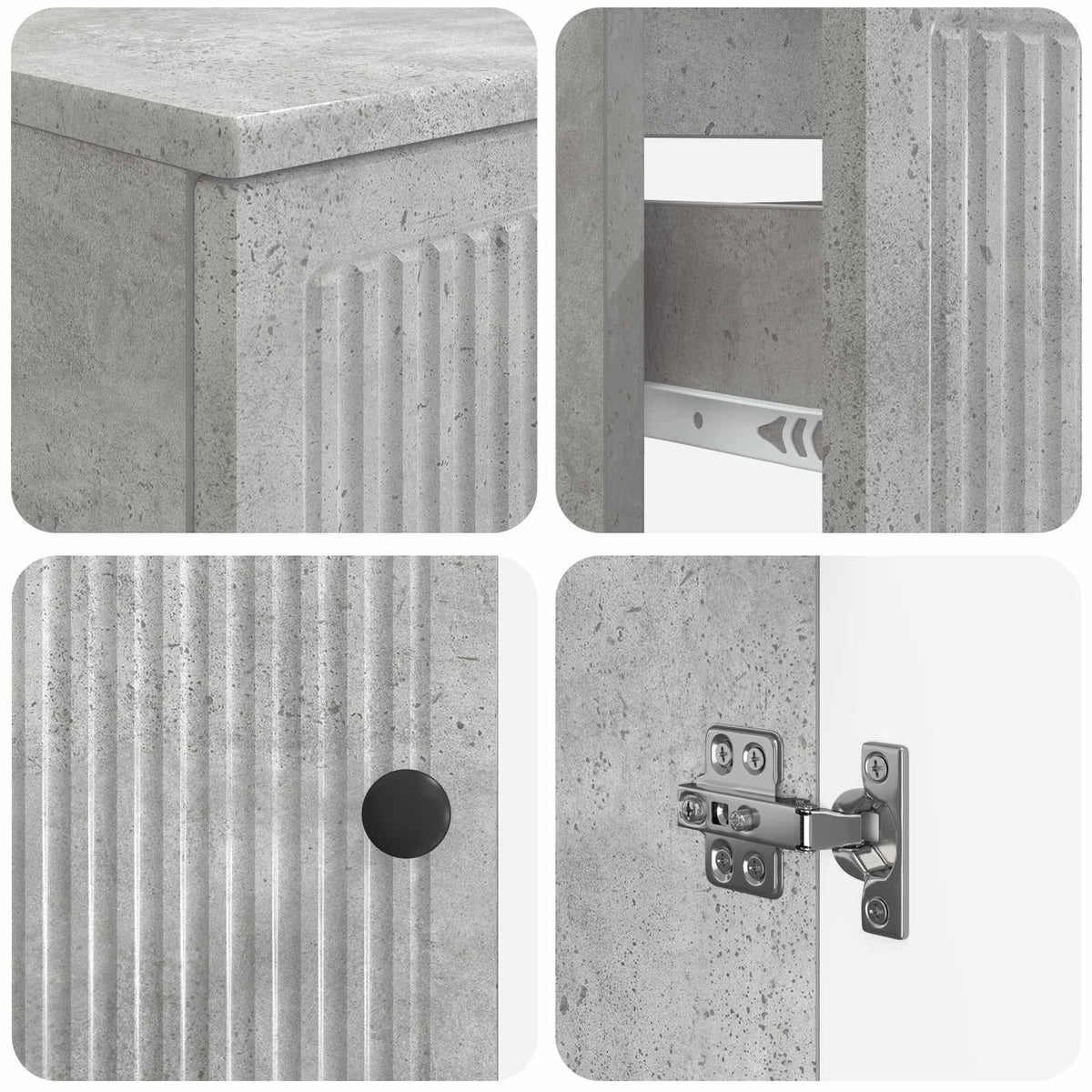 Set kupaonskih ormara od 4 dijela EDE Betonska siva