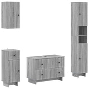 Set kupaonskih ormara od 4 dijela EDE Siva Sonoma