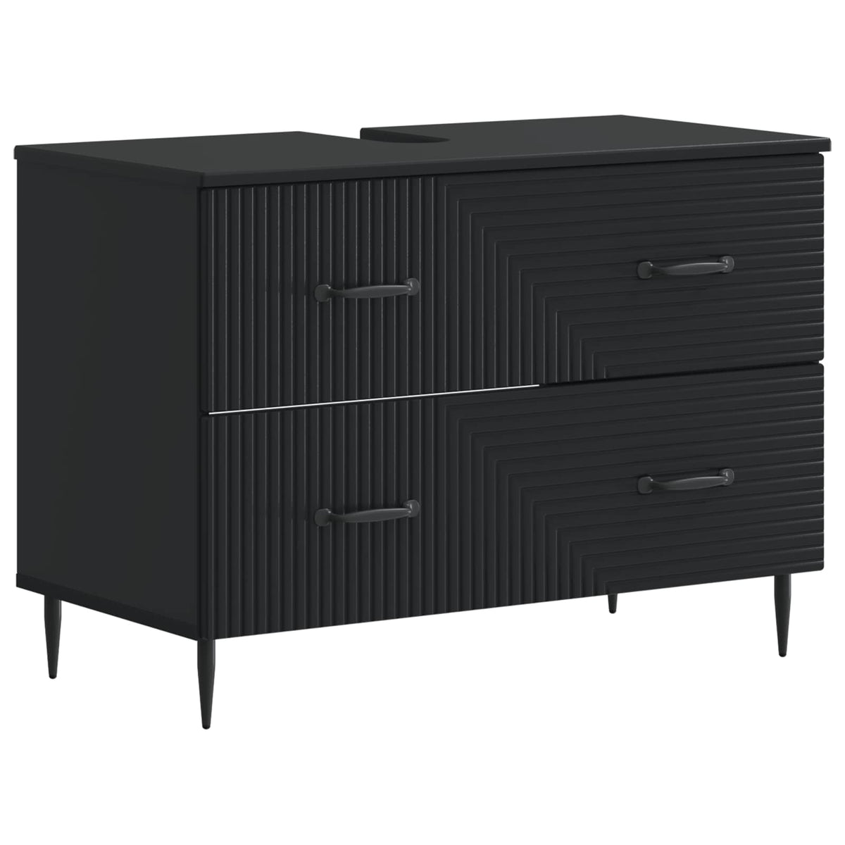 Set kupaonskih ormara od 4 dijela HAARLEM Crna