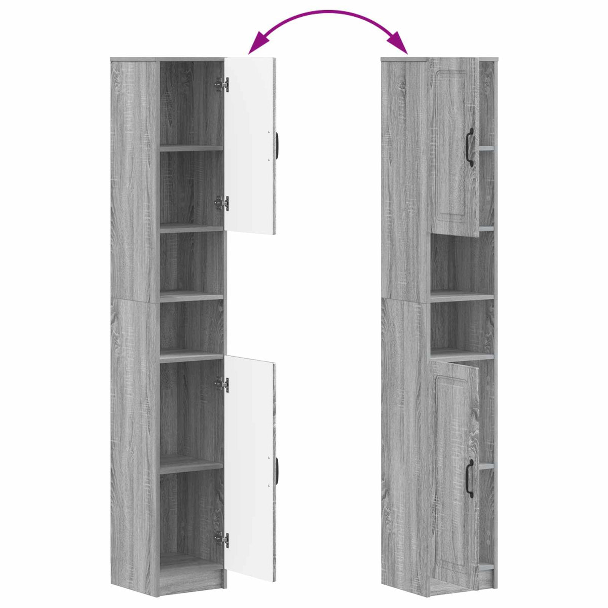 Set kupaonskih ormara od 4 dijela UTRECHT Siva Sonoma