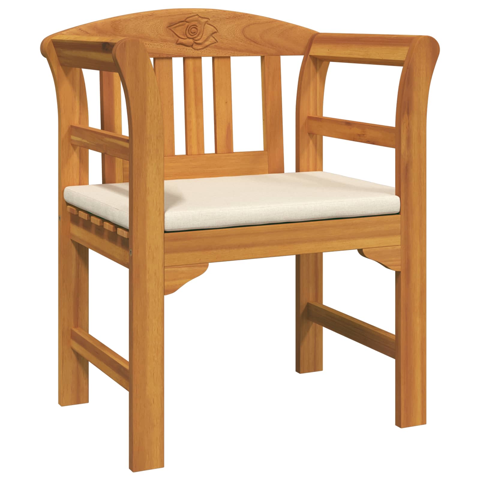 Set za odmaranje u vrtu s jastukom 4 pcs Čvrsto drvo akacije