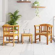 Set za odmaranje u vrtu 3 pcs Čvrsto drvo akacije