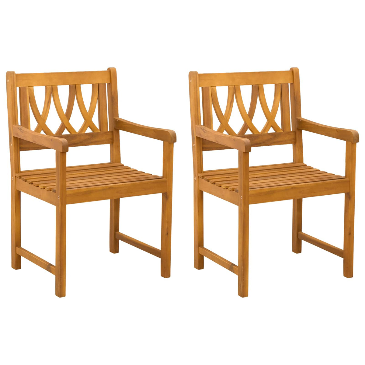 Vanjska klupa 2 pcs Prirodna 56 x 55,5 x 90 cm