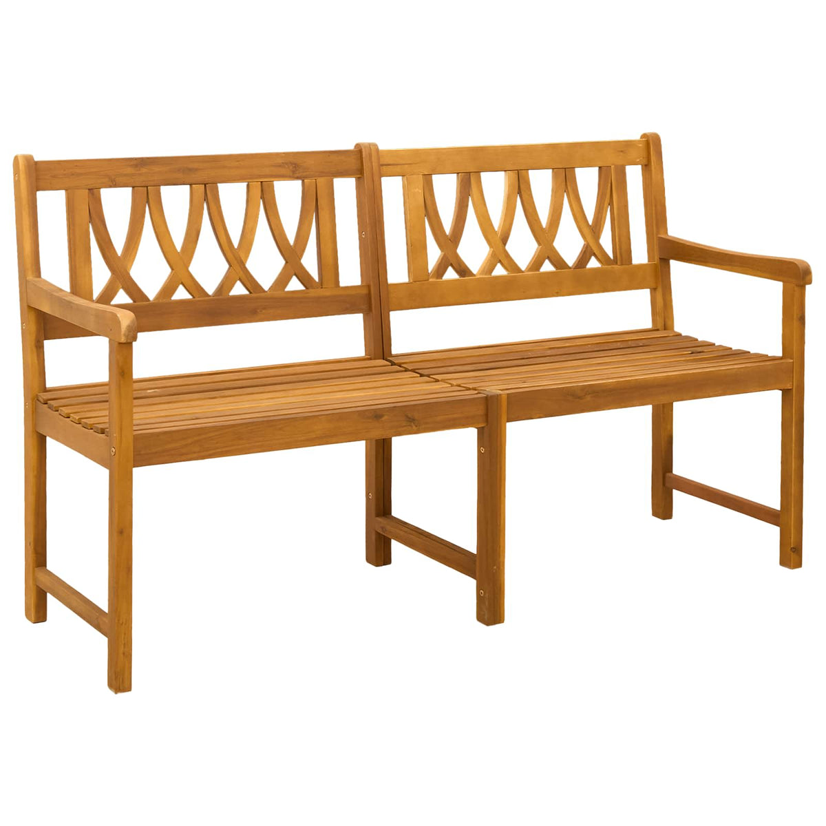 Vanjska klupa Prirodna 150 x 55,5 x 90 cm Čvrsto drvo akacije
