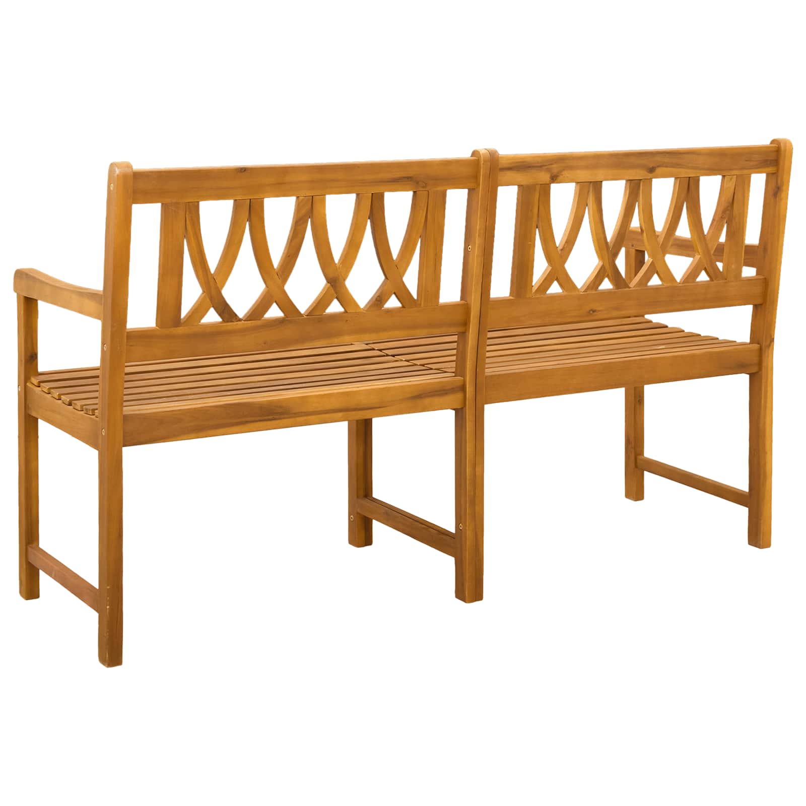 Vanjska klupa Prirodna 150 x 55,5 x 90 cm Čvrsto drvo akacije