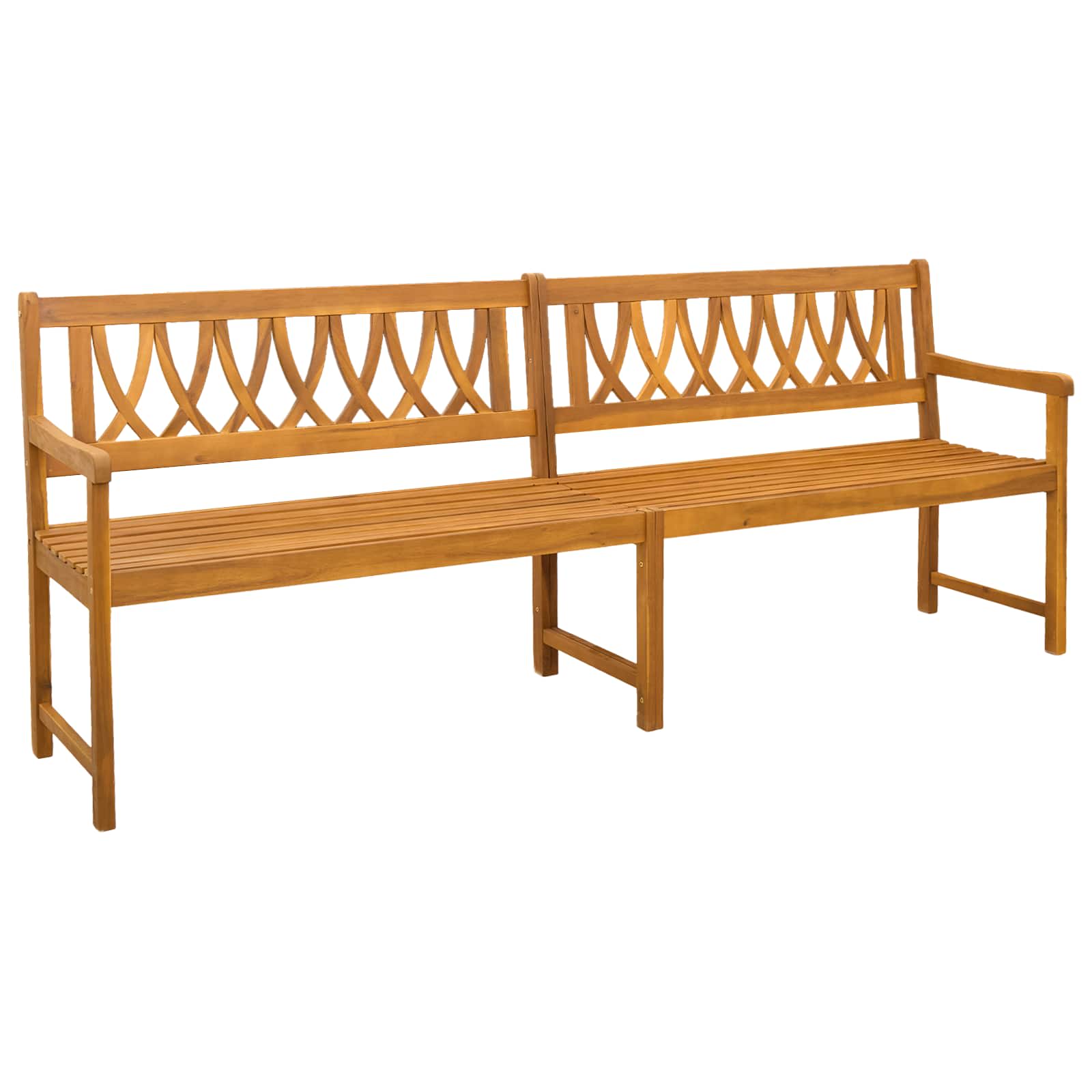 Vanjska klupa Prirodna 220 x 55,5 x 90 cm Čvrsto drvo akacije
