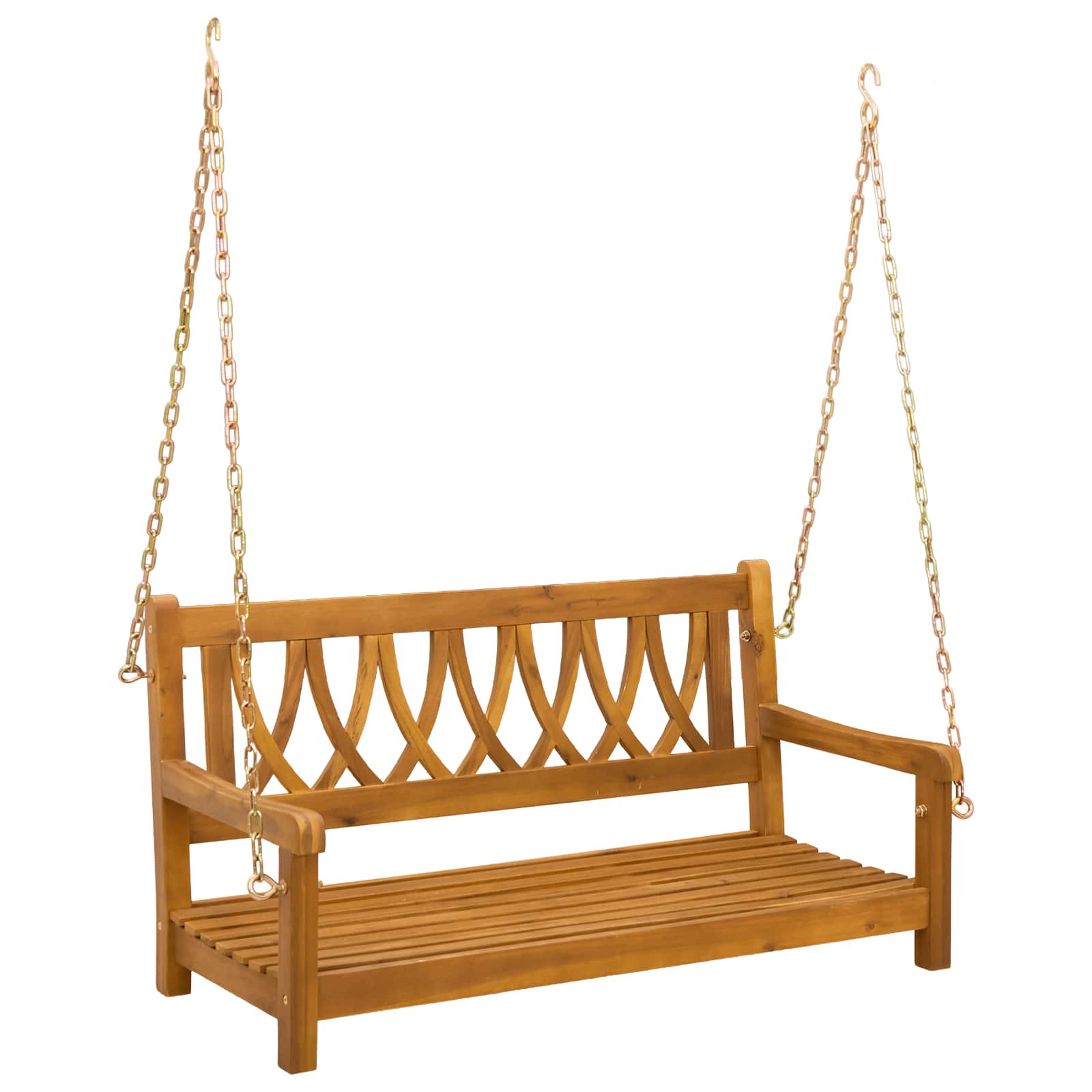 Ljulska klupa za vrt Prirodna 110 x 56 x 58 cm