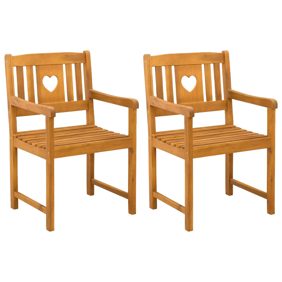 Vanjska klupa 2 pcs Prirodna 56 x 55,5 x 90 cm