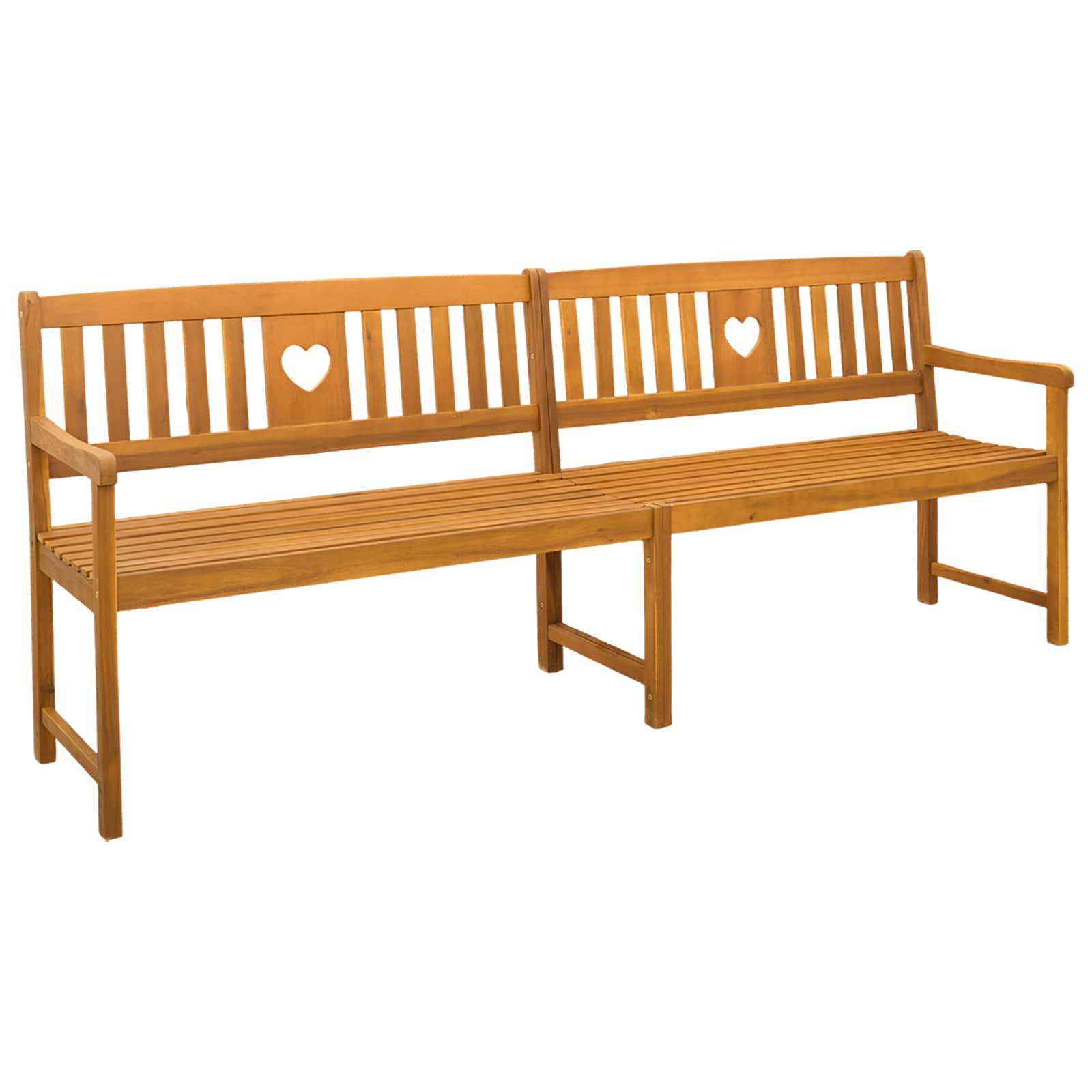 Vanjska klupa Prirodna 220 x 55,5 x 90 cm Čvrsto drvo akacije