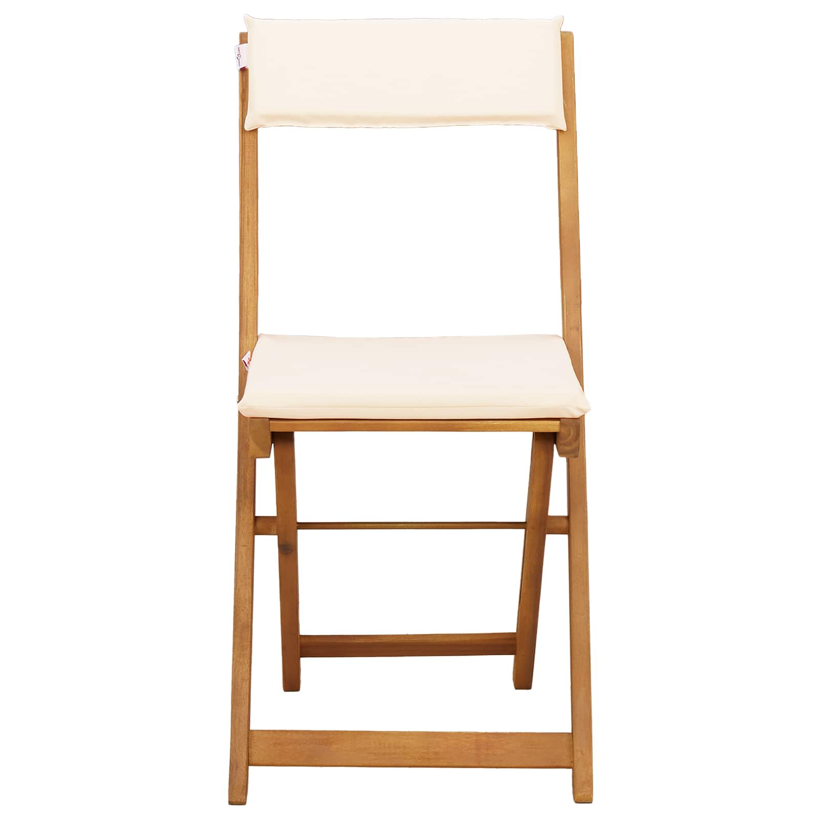 Vanjske bistro stolice 4 pcs Krem bijela 40 x 53 x 80 cm