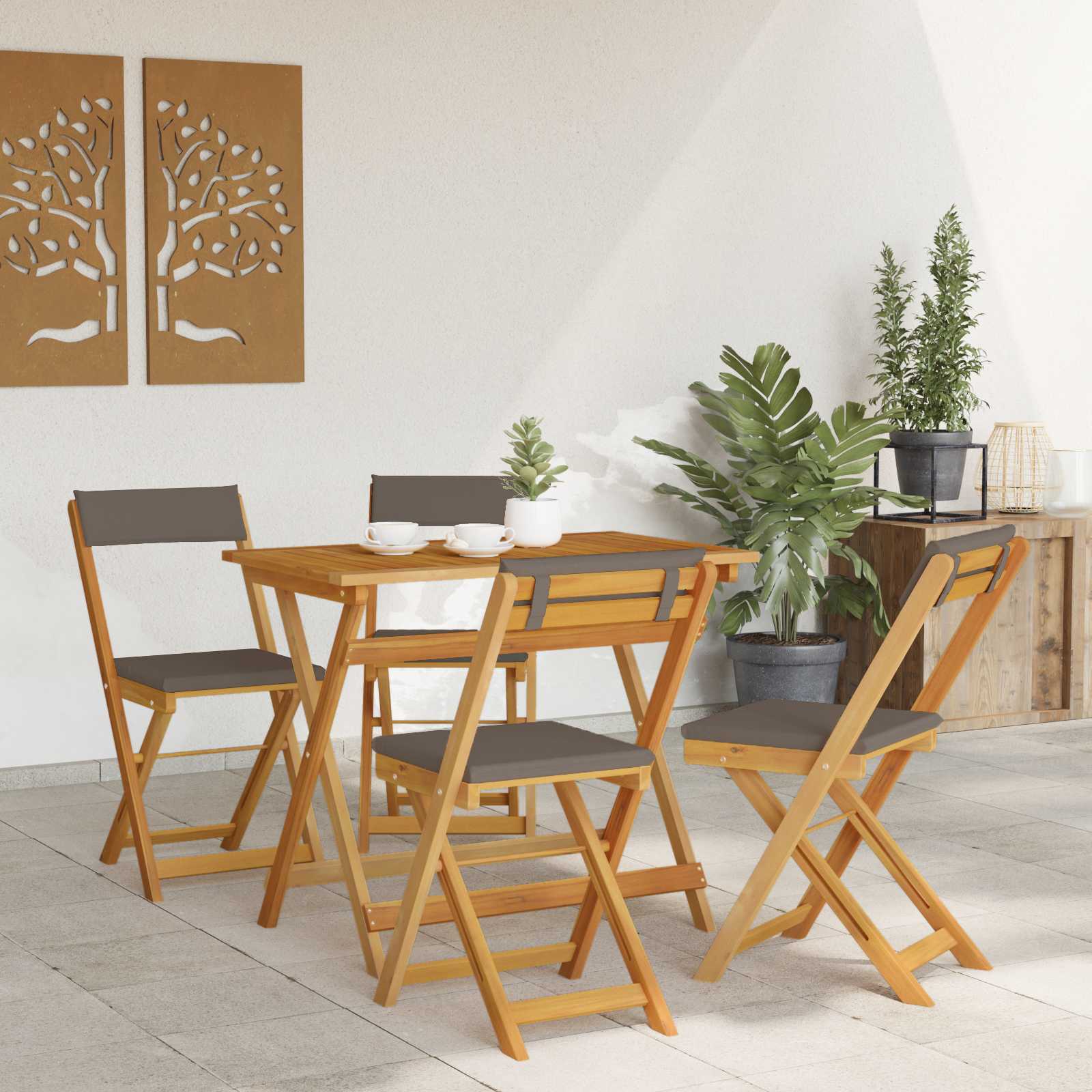 Vanjske bistro stolice 4 pcs Tamnosiva 40 x 53 x 80 cm