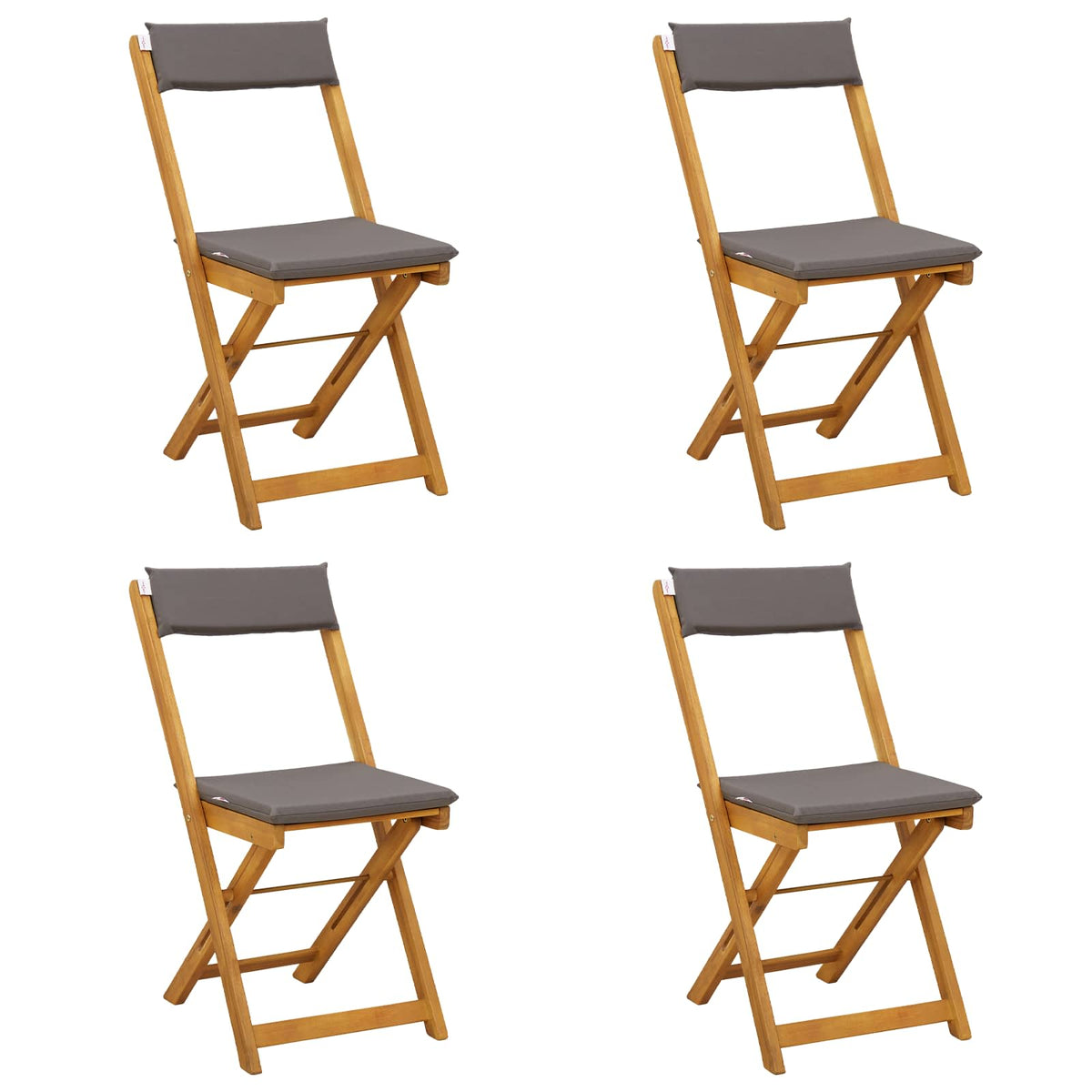 Vanjske bistro stolice 4 pcs Tamnosiva 40 x 53 x 80 cm