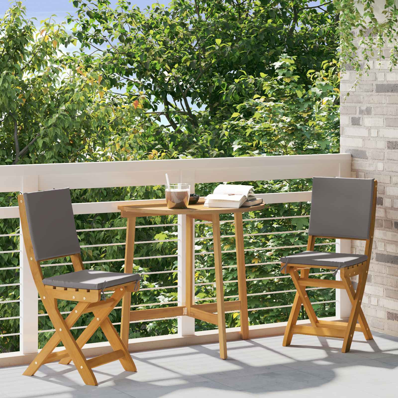 Vanjske bistro stolice 2 pcs Tamnosiva 38 x 46 x 85 cm