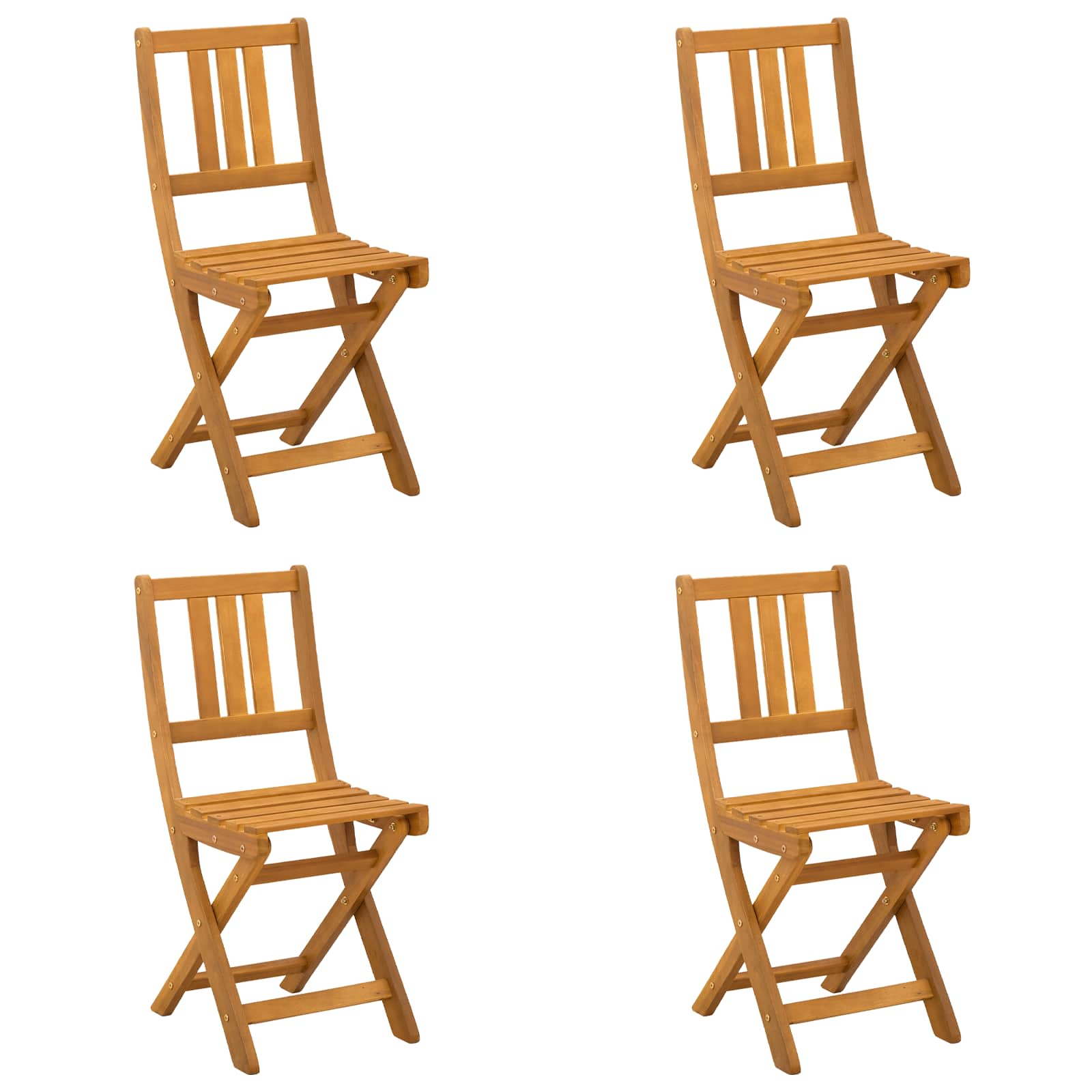 Vanjske bistro stolice 4 pcs Prirodna 40 x 42 x 85 cm