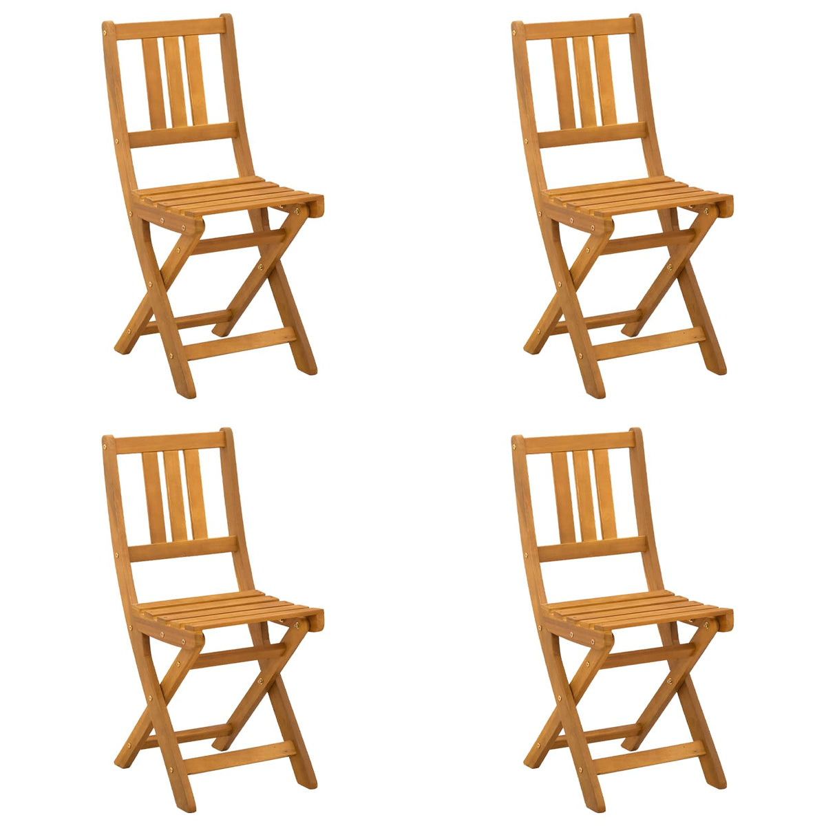 Vanjske bistro stolice 4 pcs Prirodna 40 x 42 x 85 cm