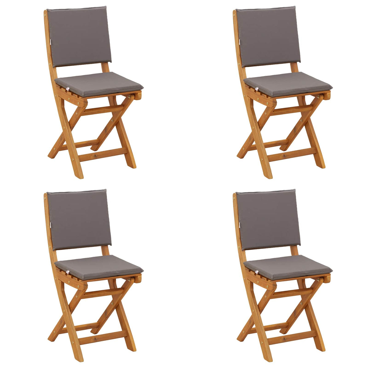 Vanjske bistro stolice 4 pcs Tamnosiva 38 x 46 x 85 cm