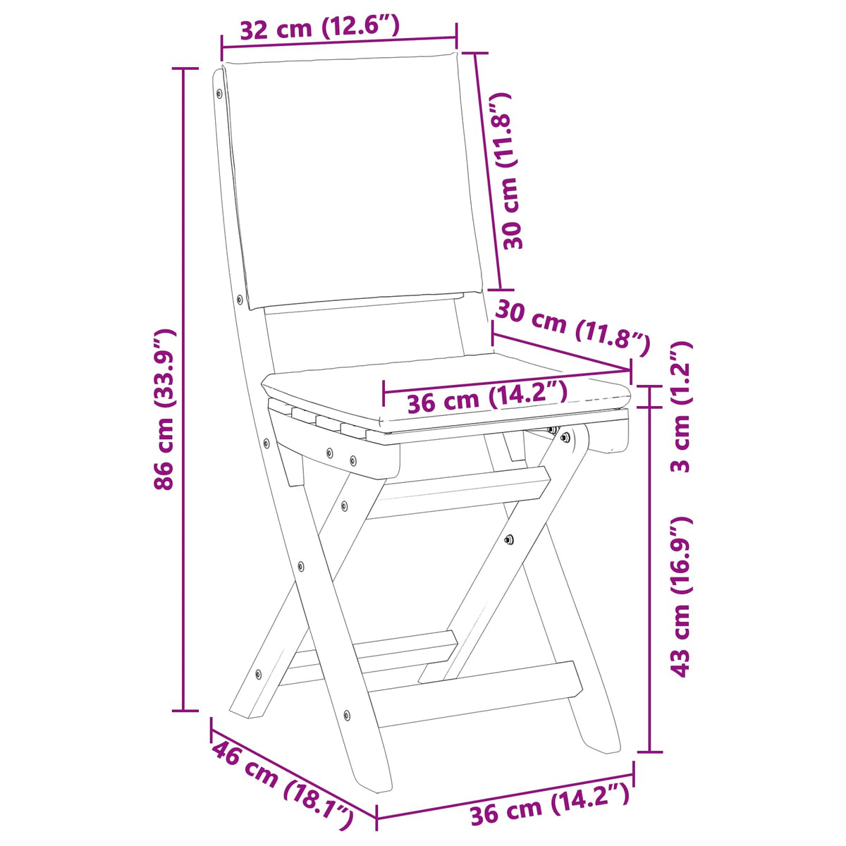 Vanjske bistro stolice 4 pcs Tamnosiva 38 x 46 x 85 cm