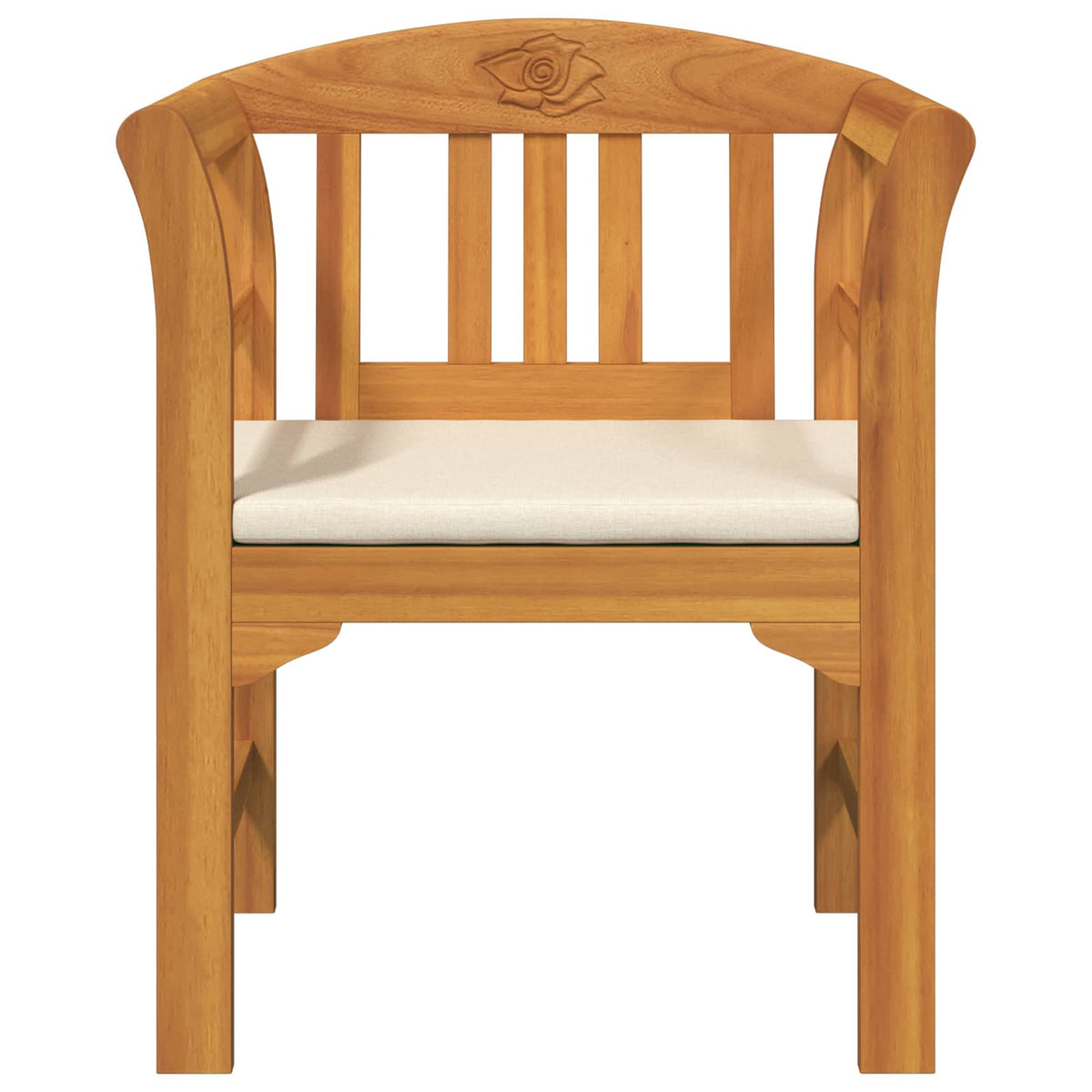 Klupa s ružama Prirodna 68,5 x 46 x 82,5 cm Čvrsto drvo akacije