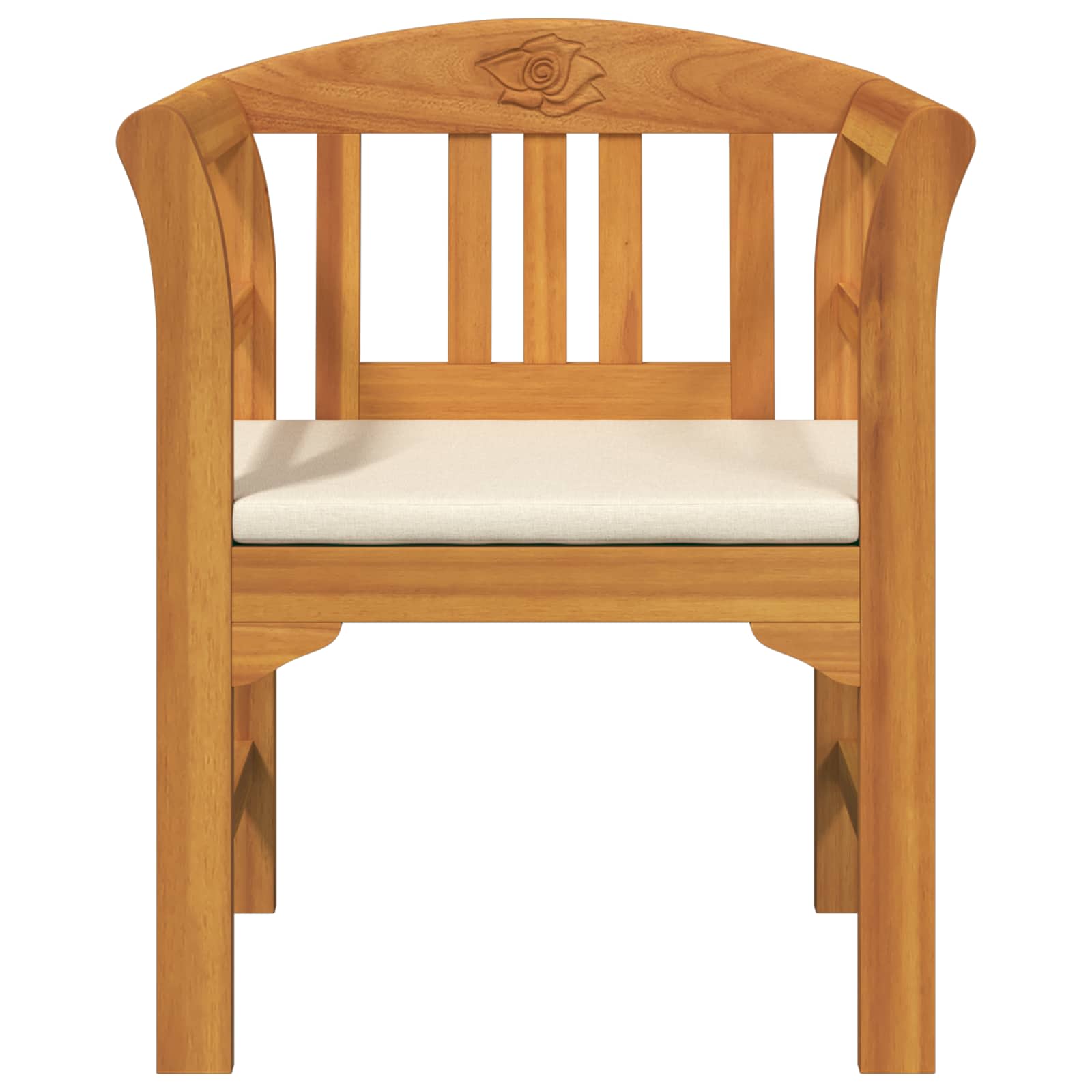Klupa s ružama Prirodna 68,5 x 46 x 82,5 cm Čvrsto drvo akacije