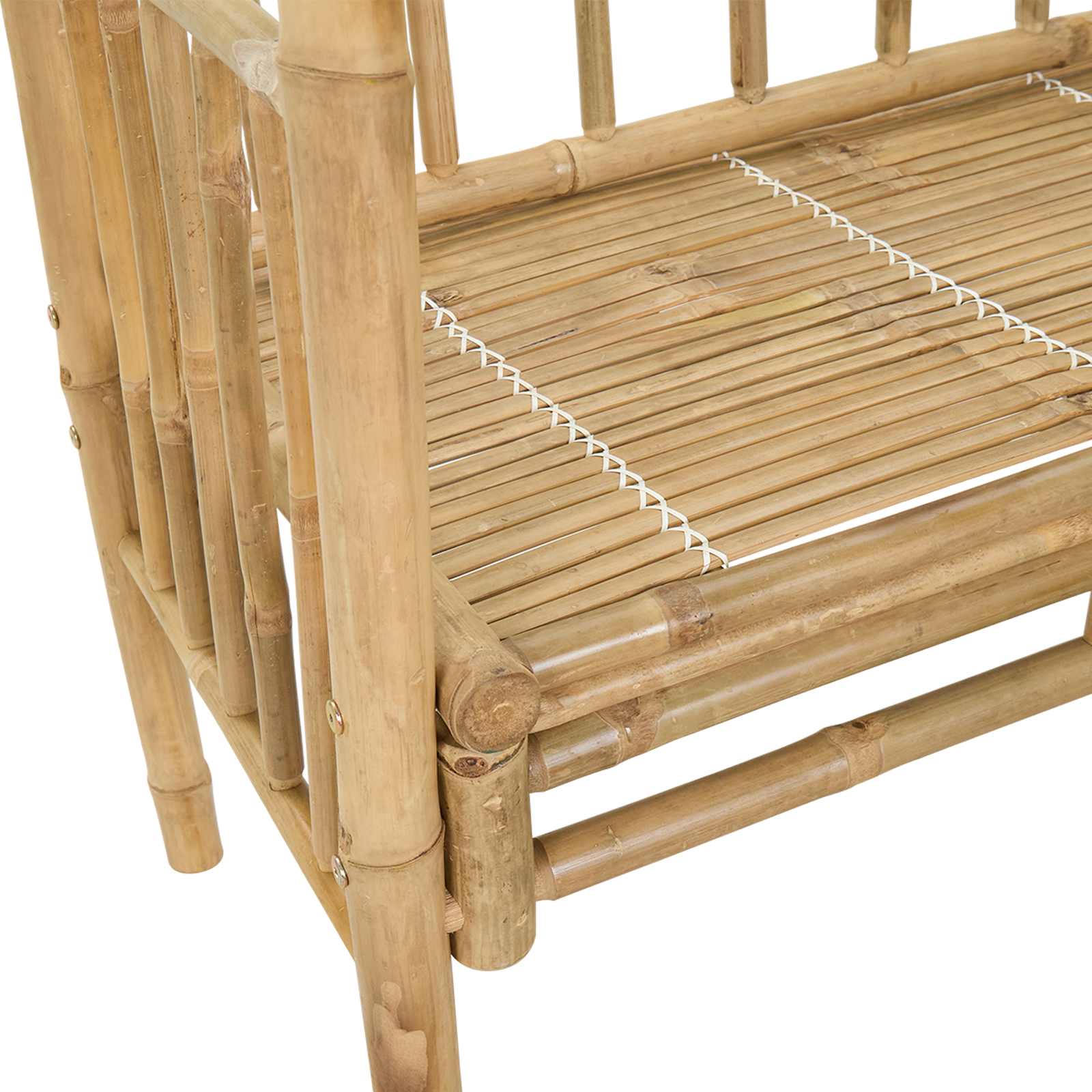 Vrtni luk s klupom Prirodna 115 x 50 x 205 cm Bambus