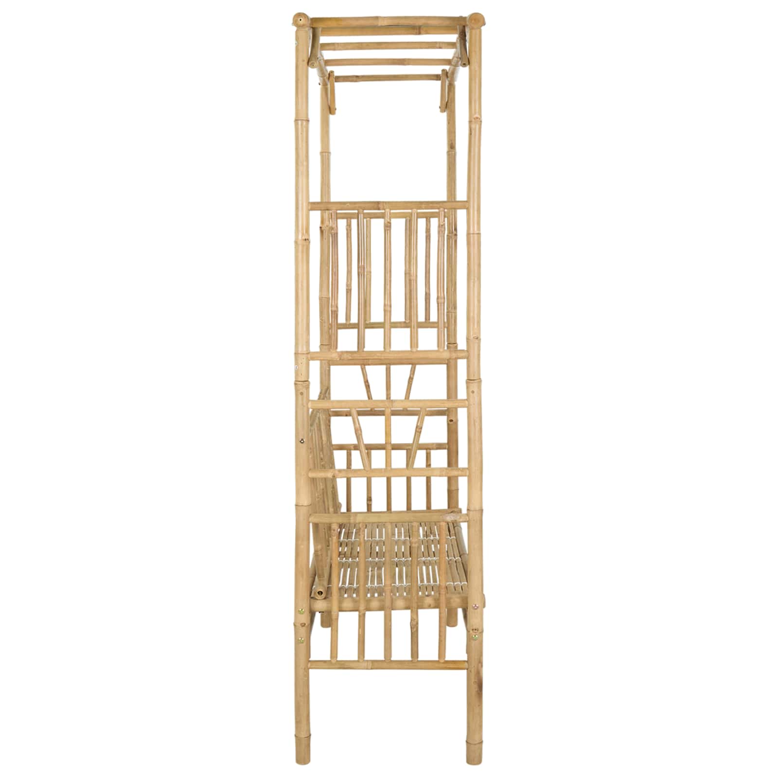 Vrtni luk s klupom Prirodna 115 x 50 x 205 cm Bambus