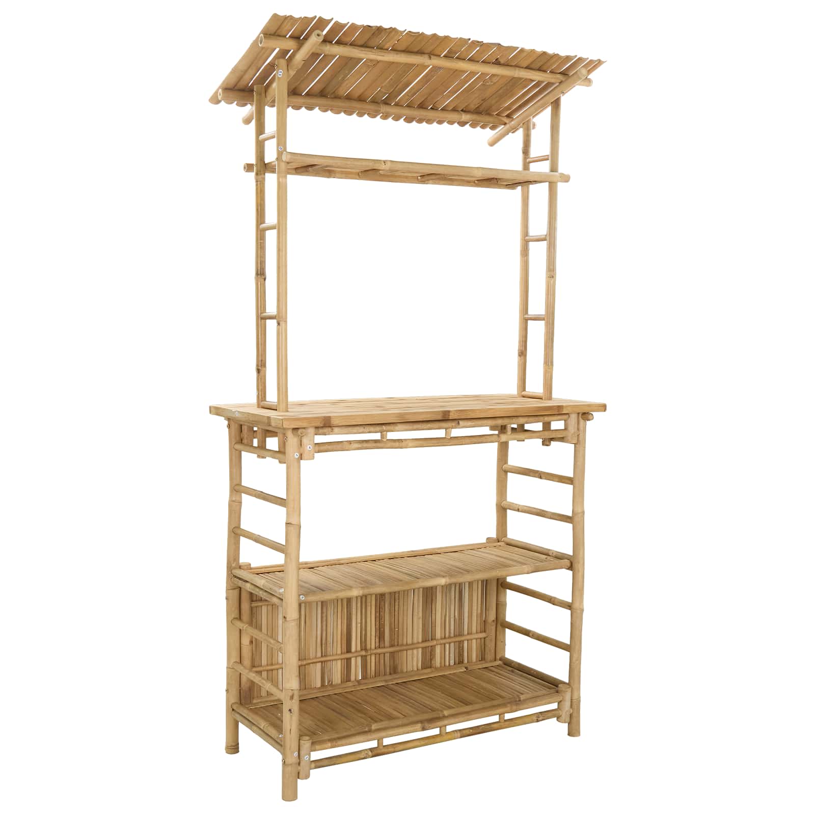 Vanjski bar stol s pohranom Prirodna 110 x 50 x 210 cm Bambus