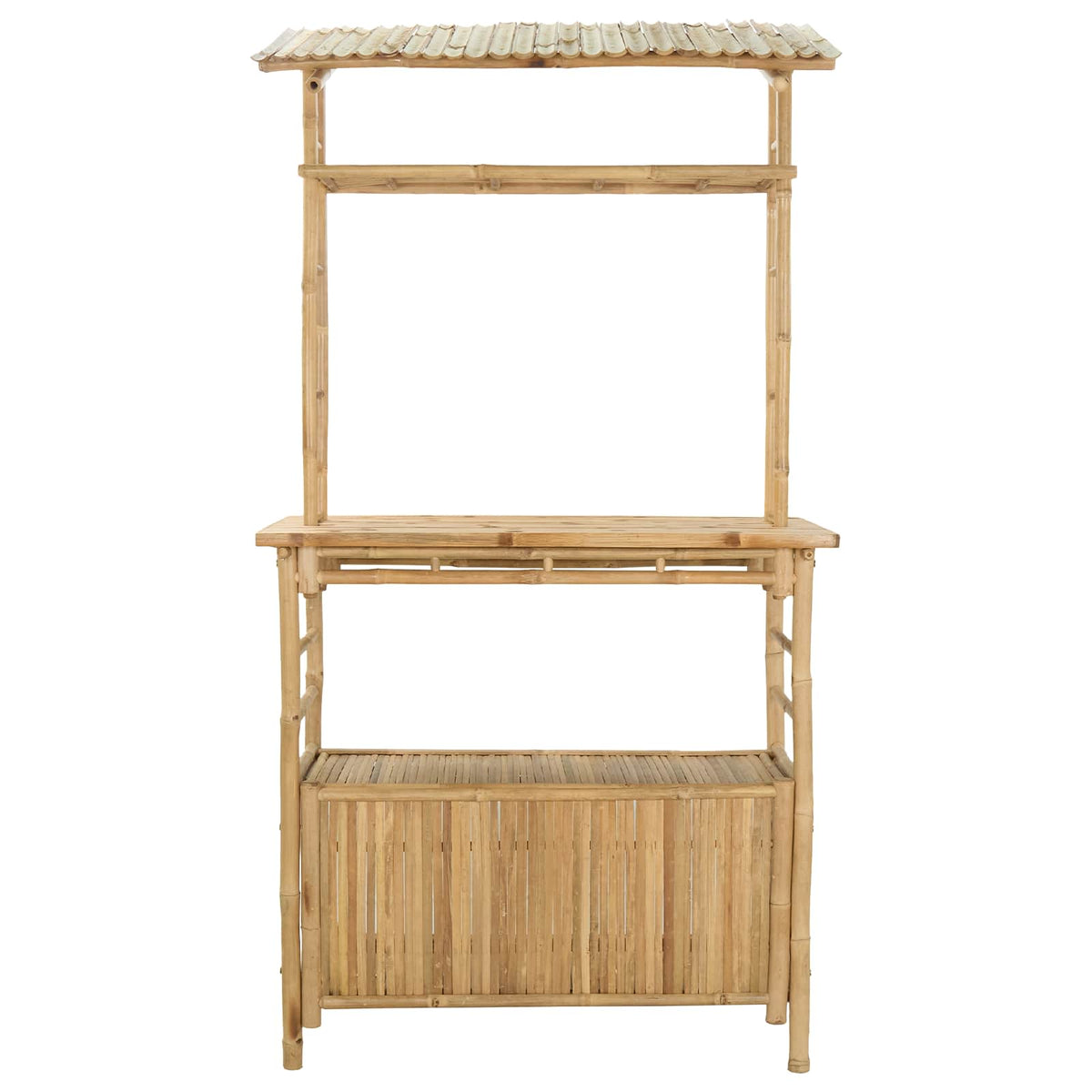 Vanjski bar stol s pohranom Prirodna 110 x 50 x 210 cm Bambus