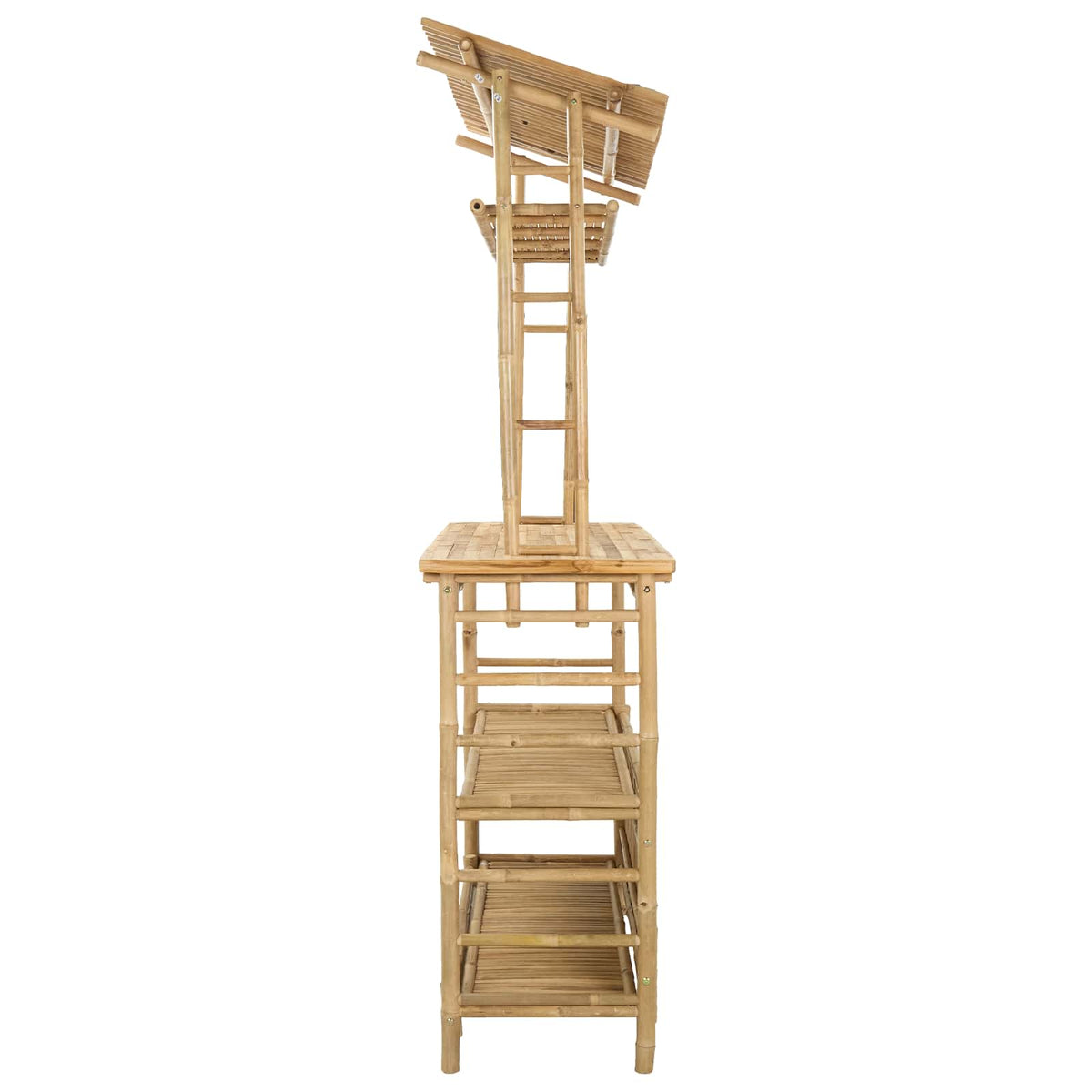 Vanjski bar stol s pohranom Prirodna 110 x 50 x 210 cm Bambus