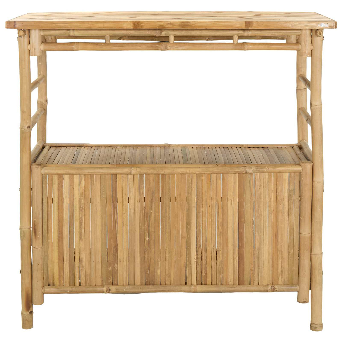Vanjski bar stol s pohranom Prirodna 110 x 50 x 105 cm Bambus