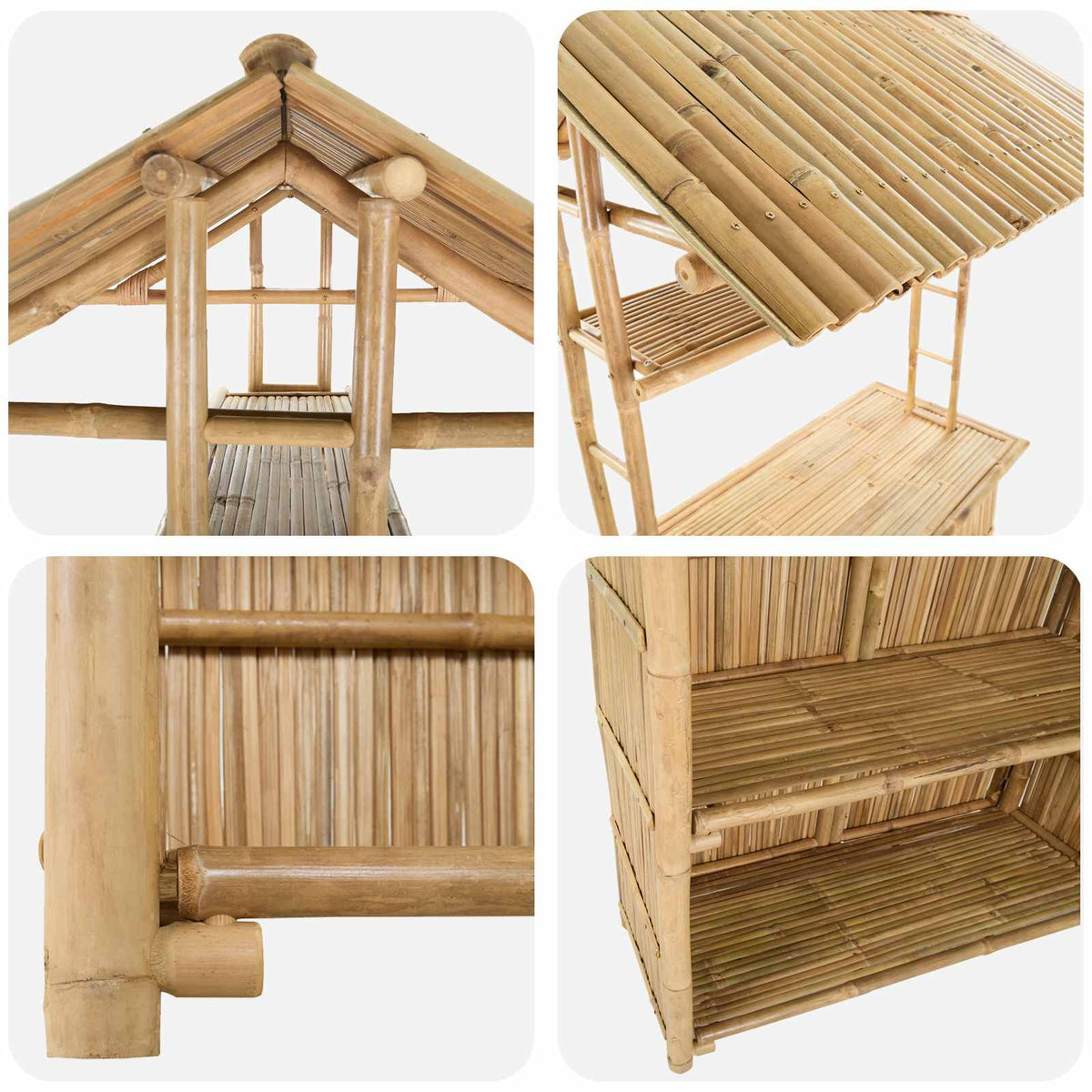 Vanjski bar stol Prirodna 115 x 95 x 214 cm Bambus
