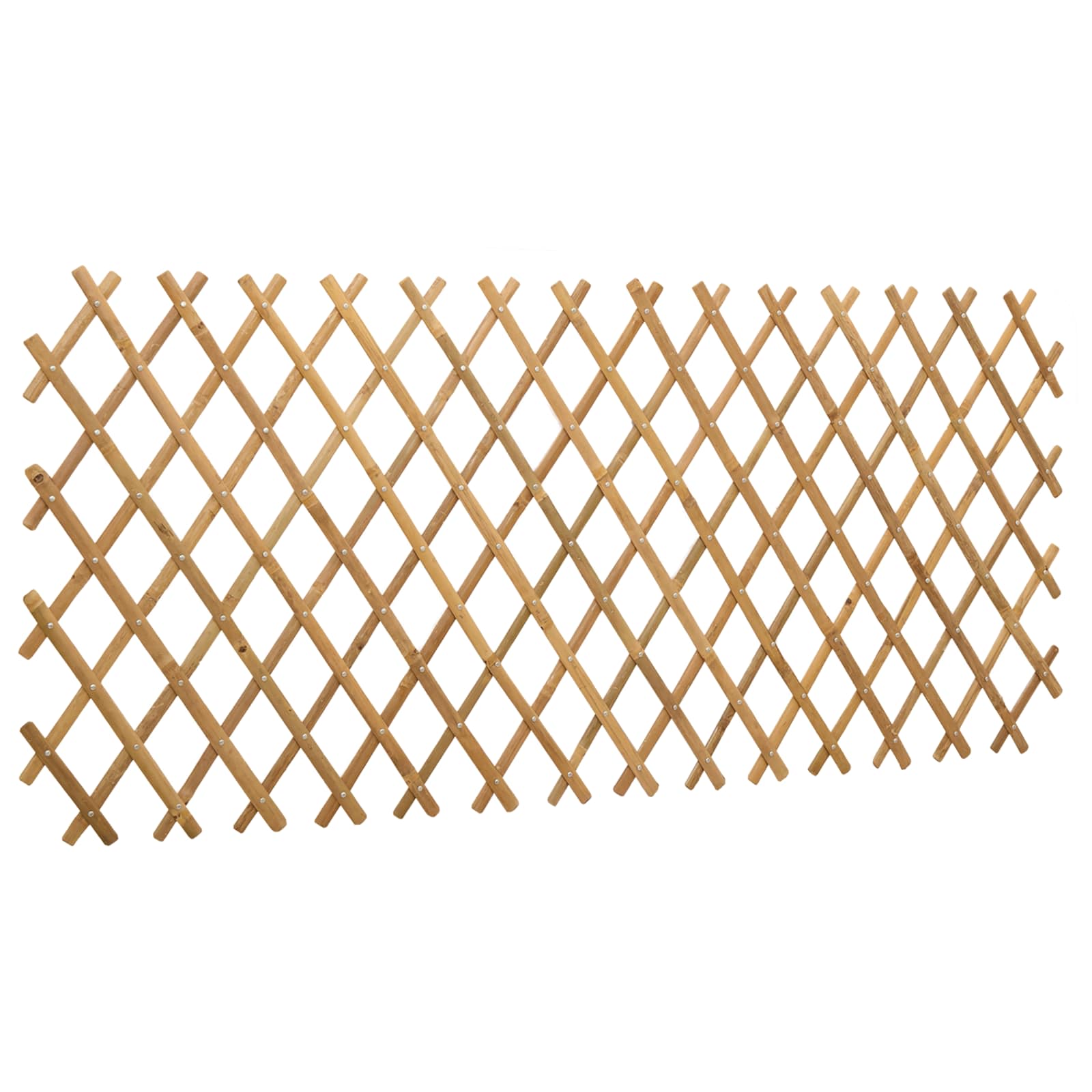 Proširiva rešetkasta ograda 2 pcs Svijetlosmeđa 100 x 105 cm