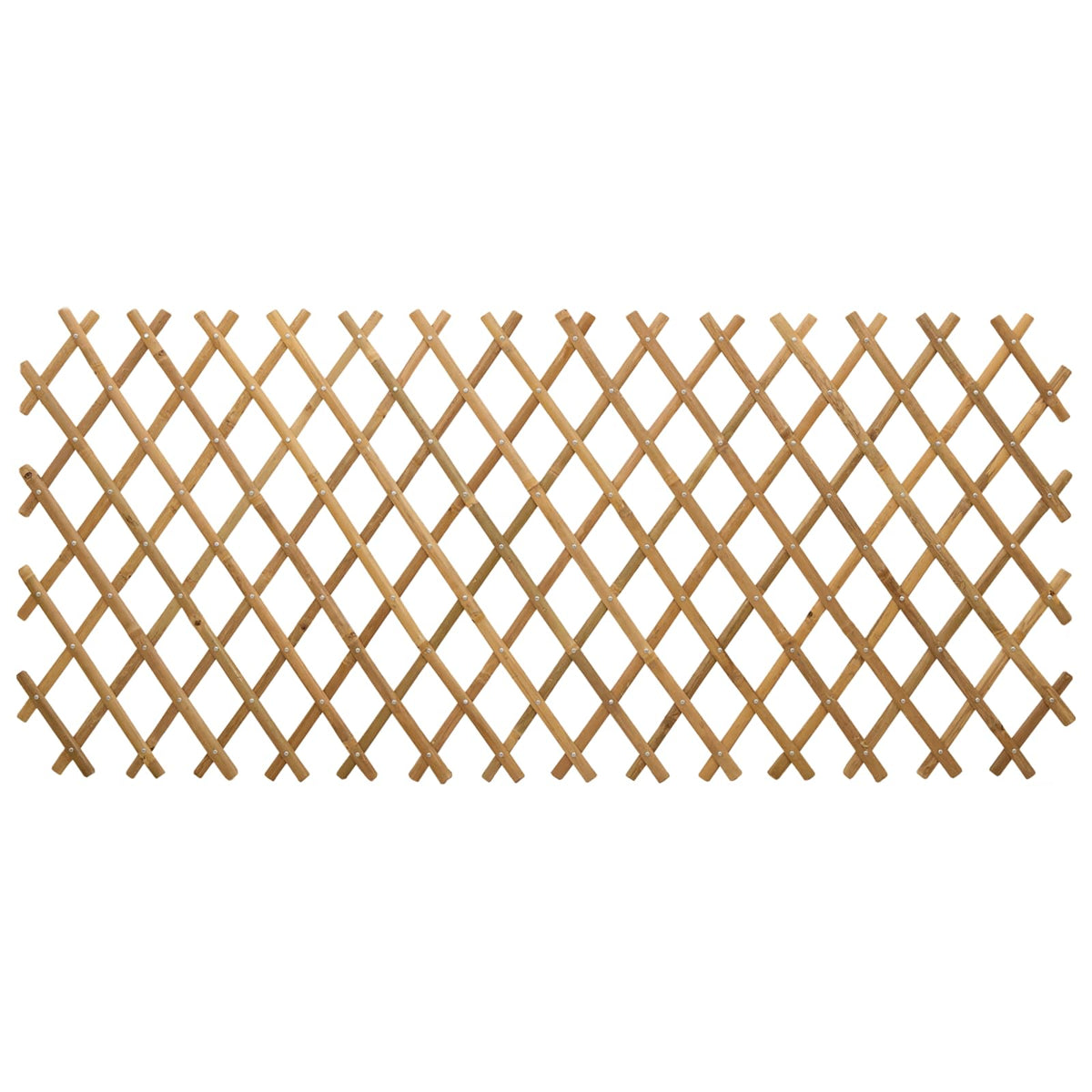 Proširiva rešetkasta ograda 2 pcs Svijetlosmeđa 100 x 105 cm
