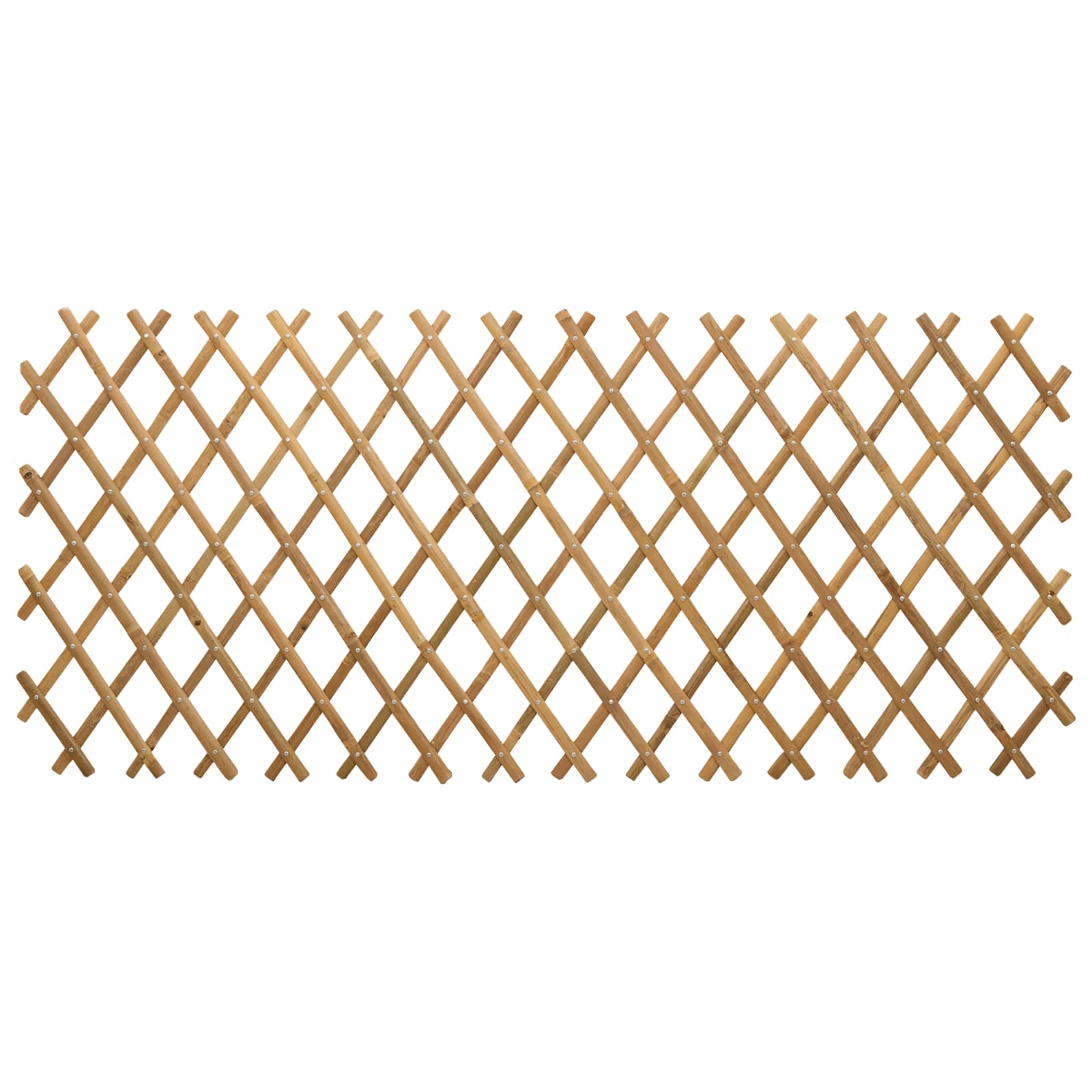 Proširiva rešetkasta ograda 2 pcs Svijetlosmeđa 100 x 105 cm