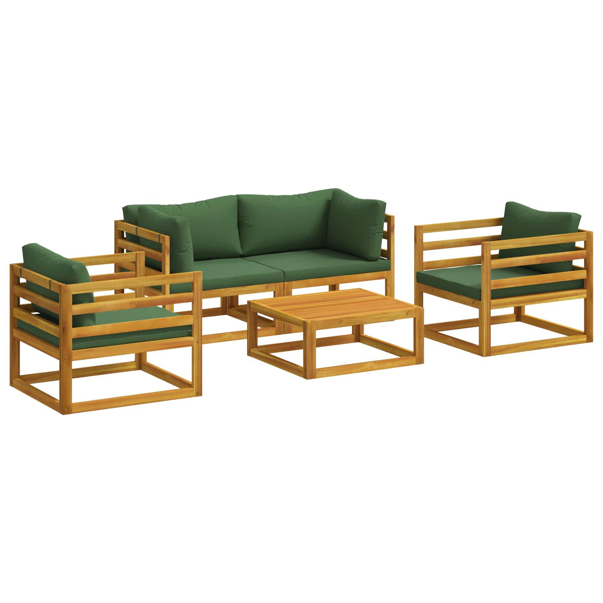 Modularni set za vrt s 5 komada Prirodna Čvrsto drvo akacije