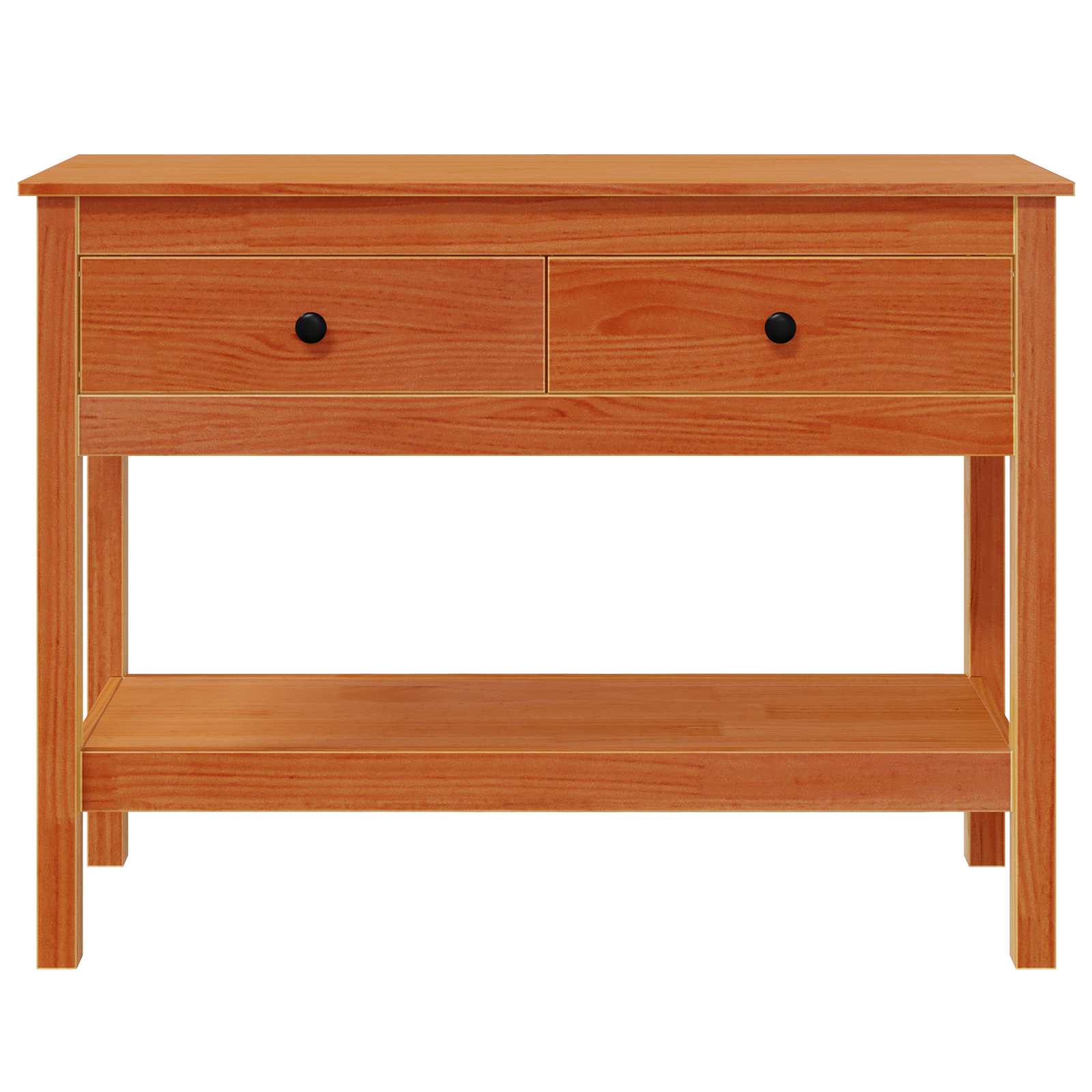 Konzolna stolica s ladicama Vosak smeđa 100 x 35 x 75 cm