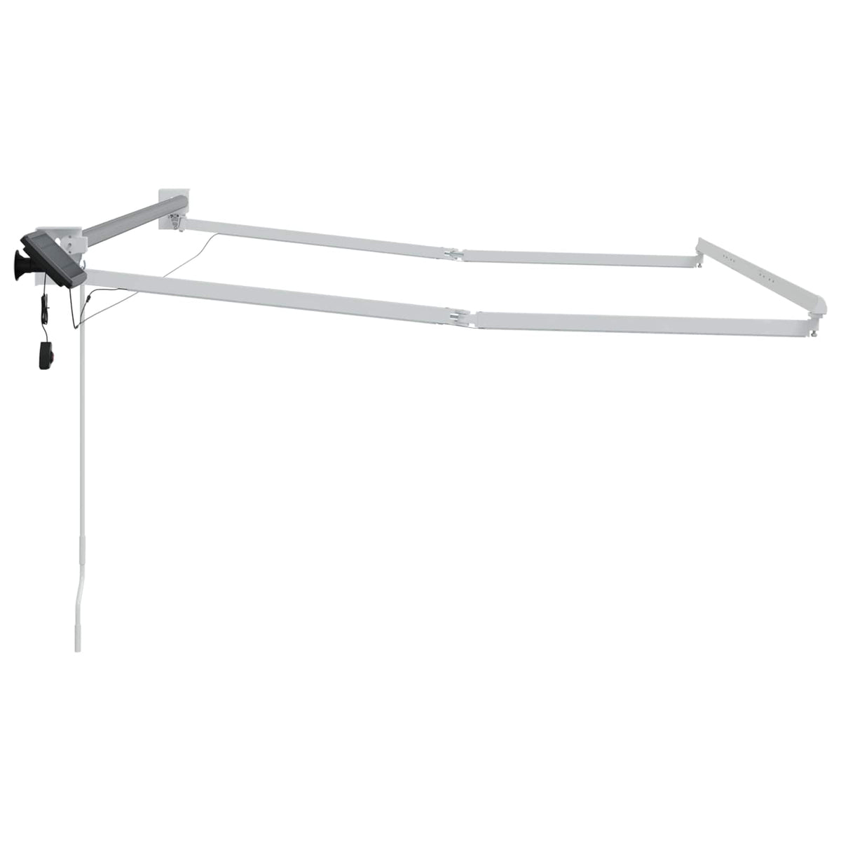 Električni sklopivi okvir tende Bijeli 3 x 2,5 m Aluminij