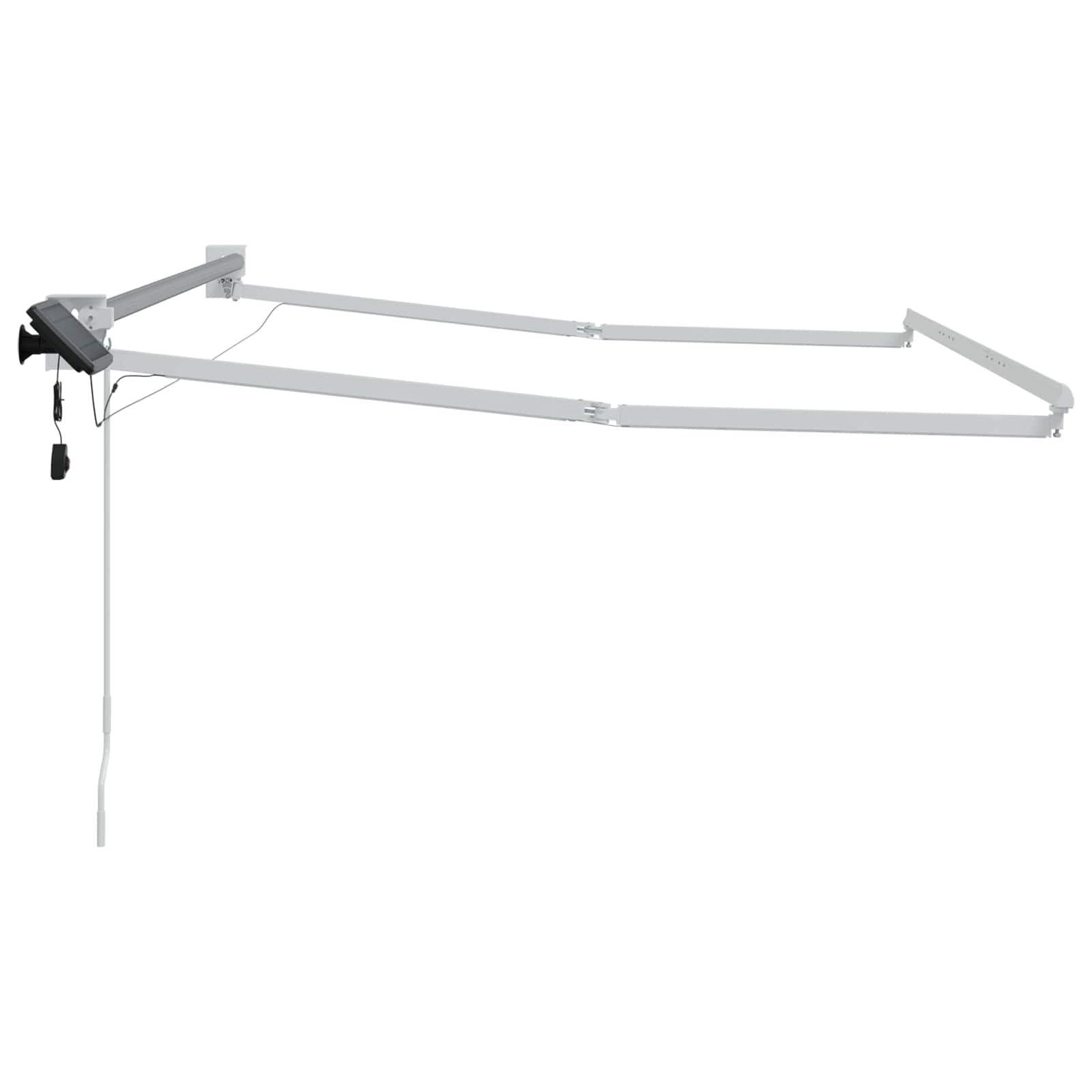 Električni sklopivi okvir tende Bijeli 3 x 2,5 m Aluminij