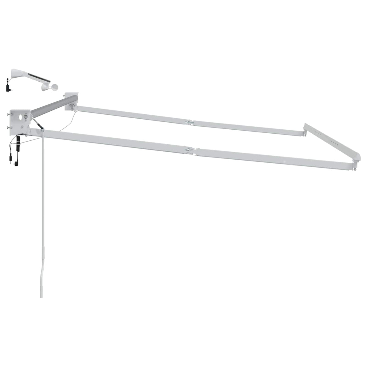 Električni sklopivi okvir tende Bijeli 3 x 2,5 m Aluminij