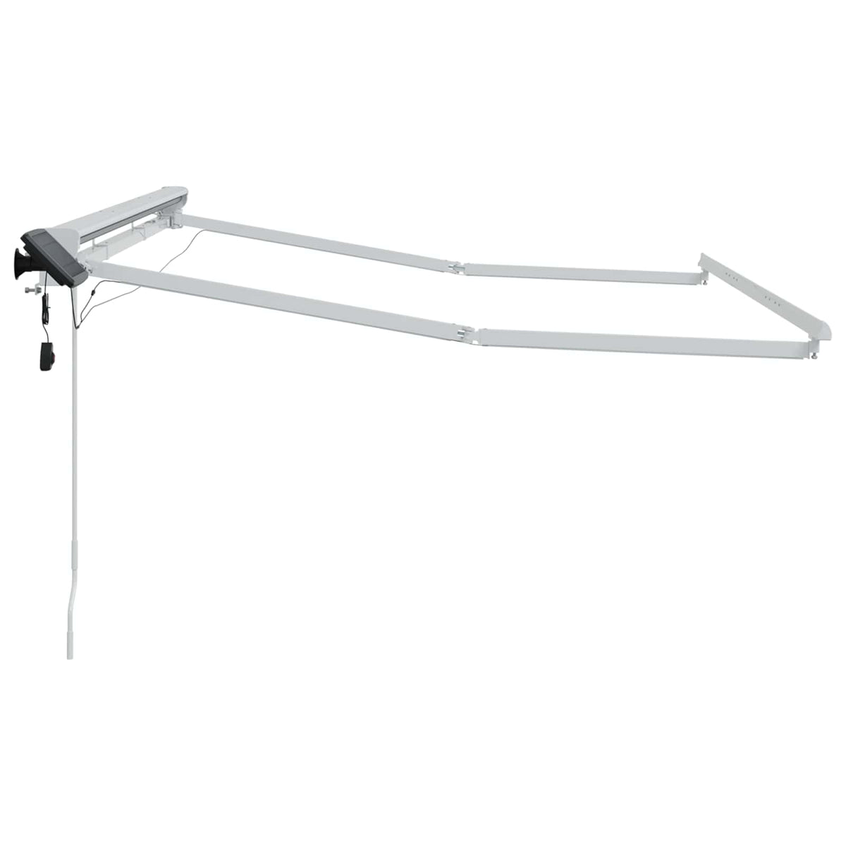 Ručni okvir tende s LED-ima Bijeli 2,5 x 2 m Aluminij