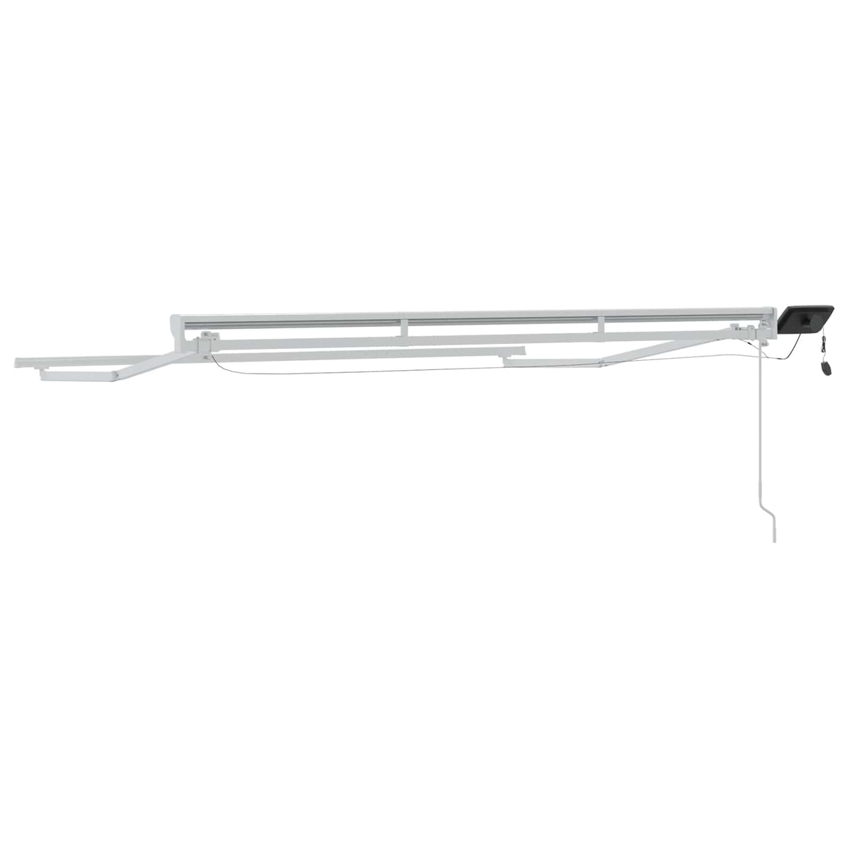 Ručni okvir tende s LED-ima Bijeli 3,5 x 2 m Aluminij