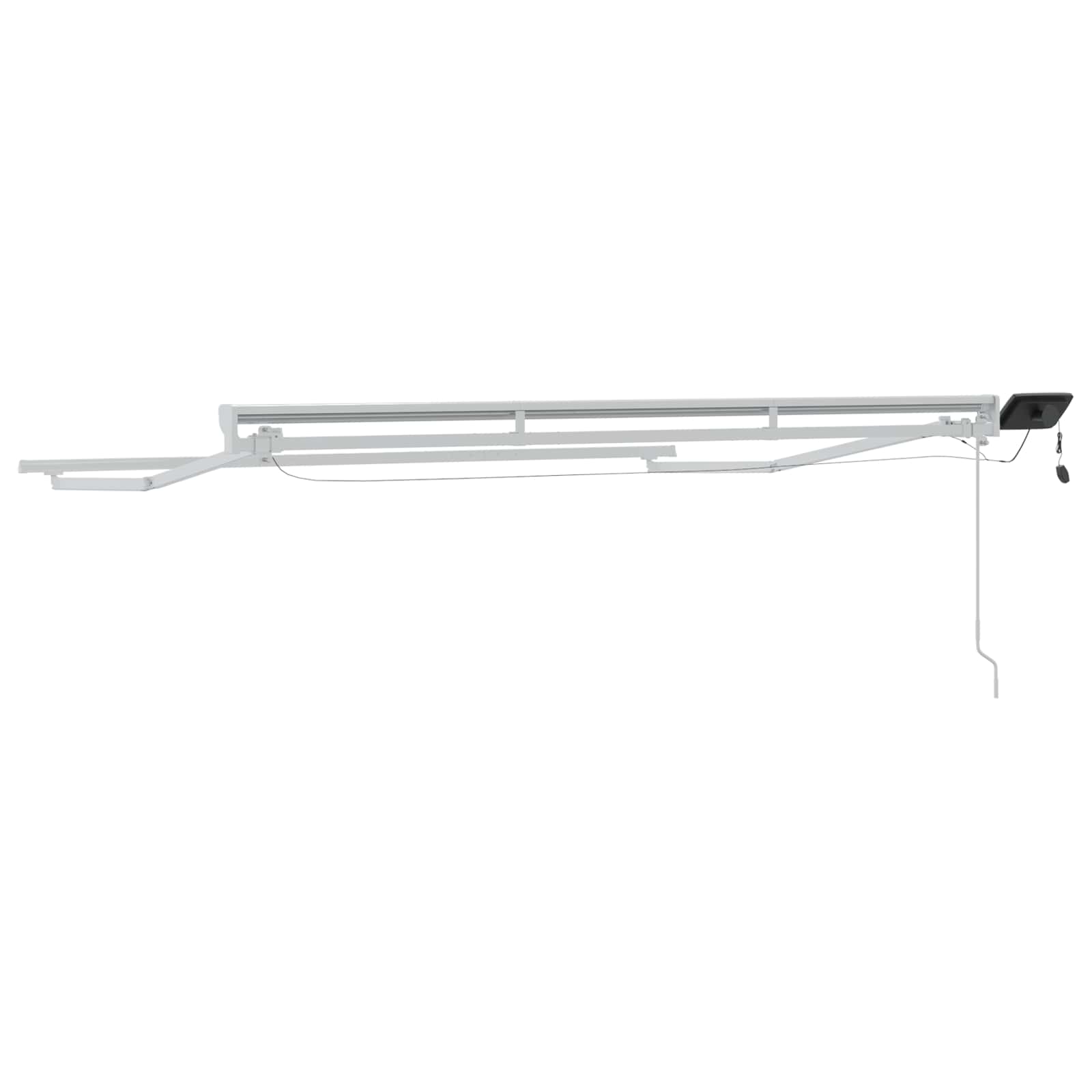 Ručni okvir tende s LED-ima Bijeli 3,5 x 2 m Aluminij