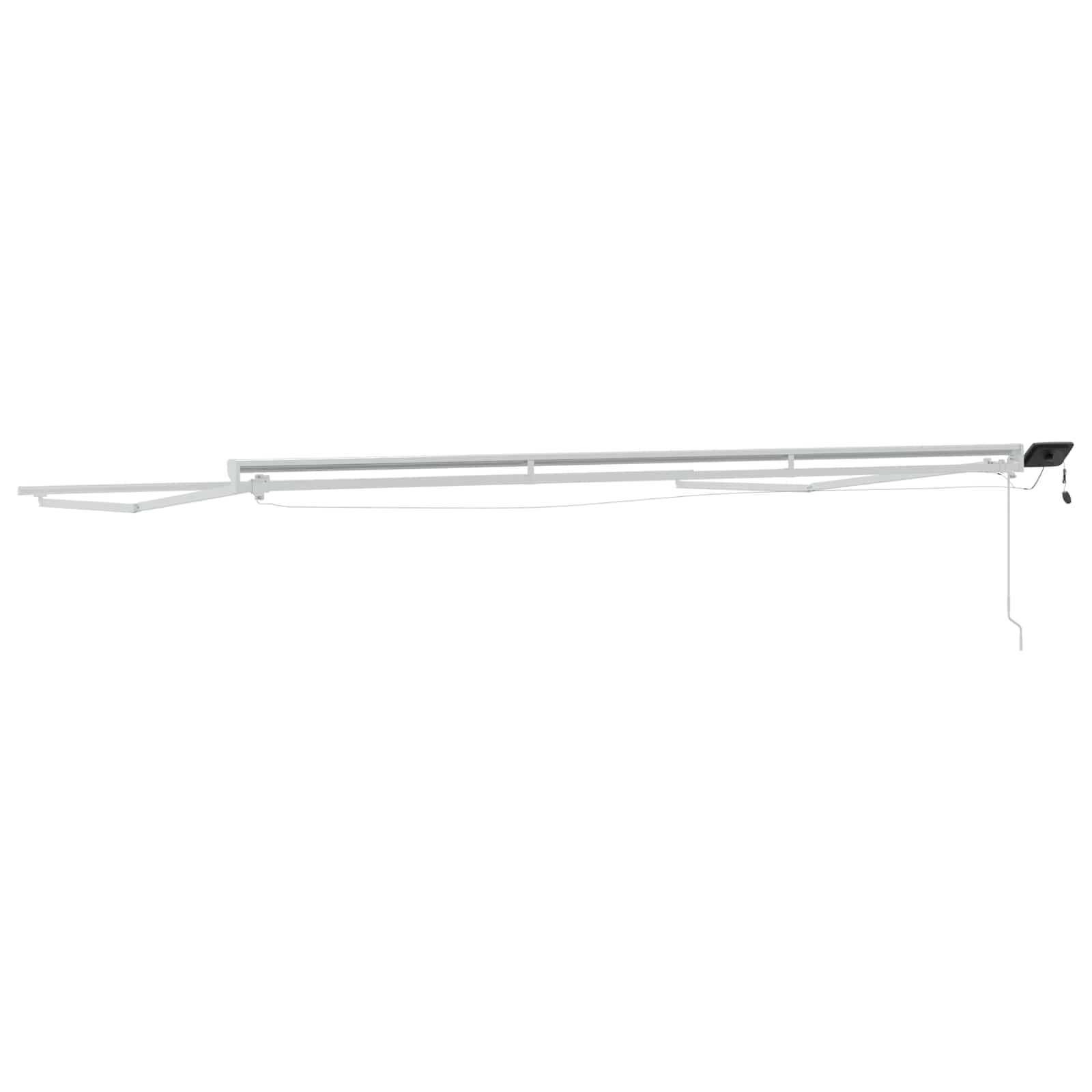 Ručni okvir tende s LED-ima Bijeli 4 x 2 m Aluminij