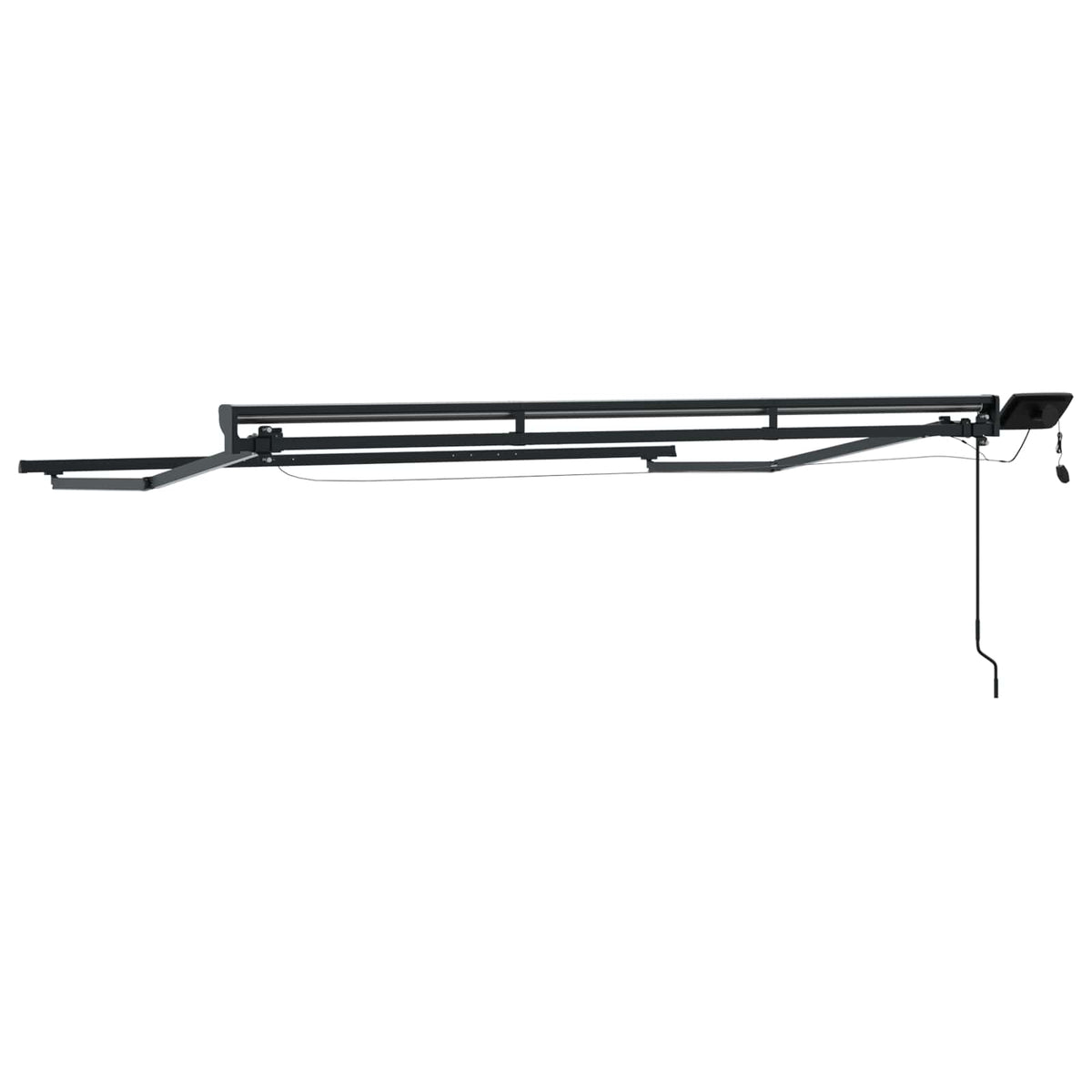 Ručni okvir tende s LED-ima Antracit 2,5 x 2 m Aluminij