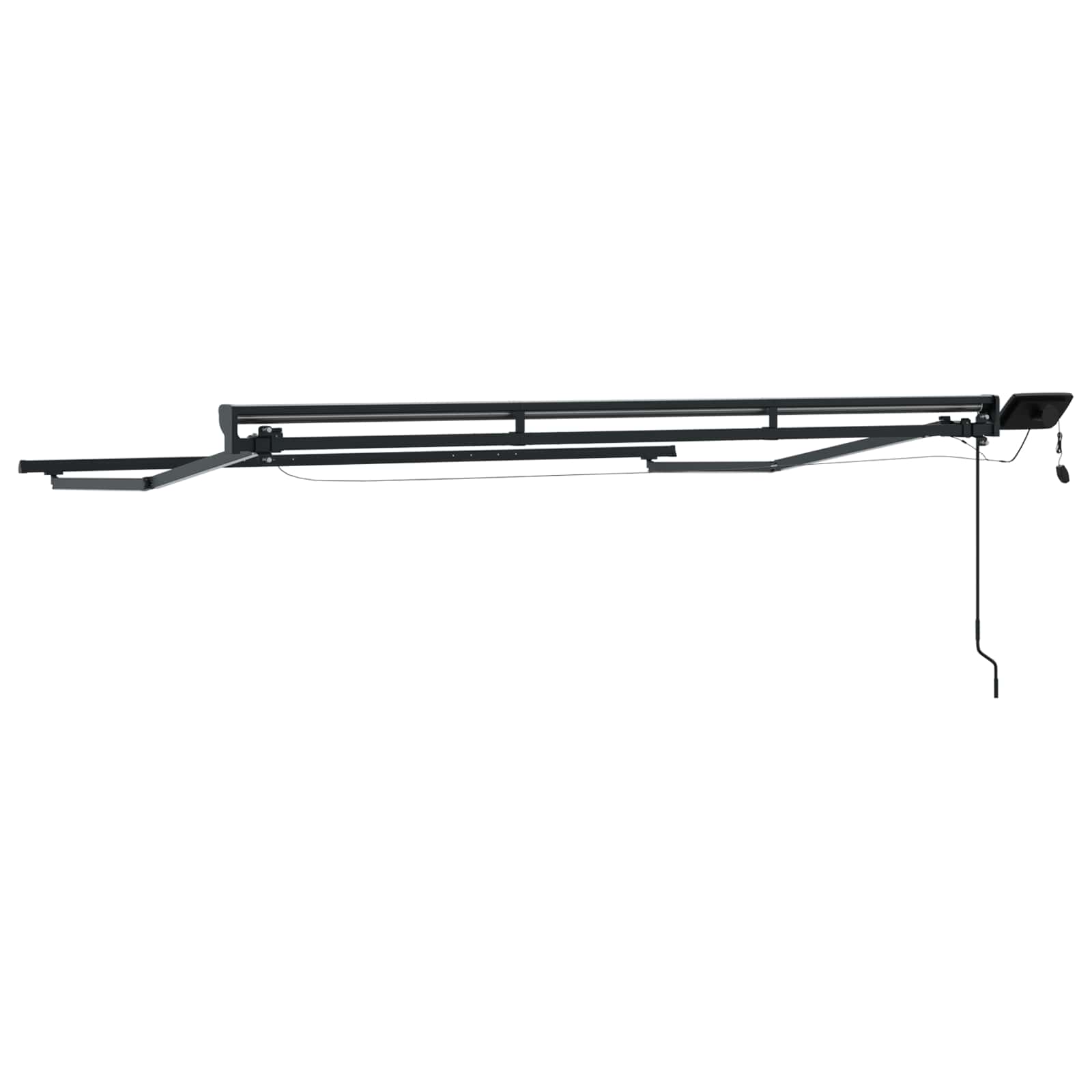 Ručni okvir tende s LED-ima Antracit 2,5 x 2 m Aluminij