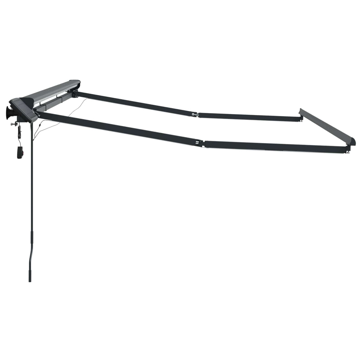 Ručni okvir tende s LED-ima Antracit 2,5 x 2 m Aluminij