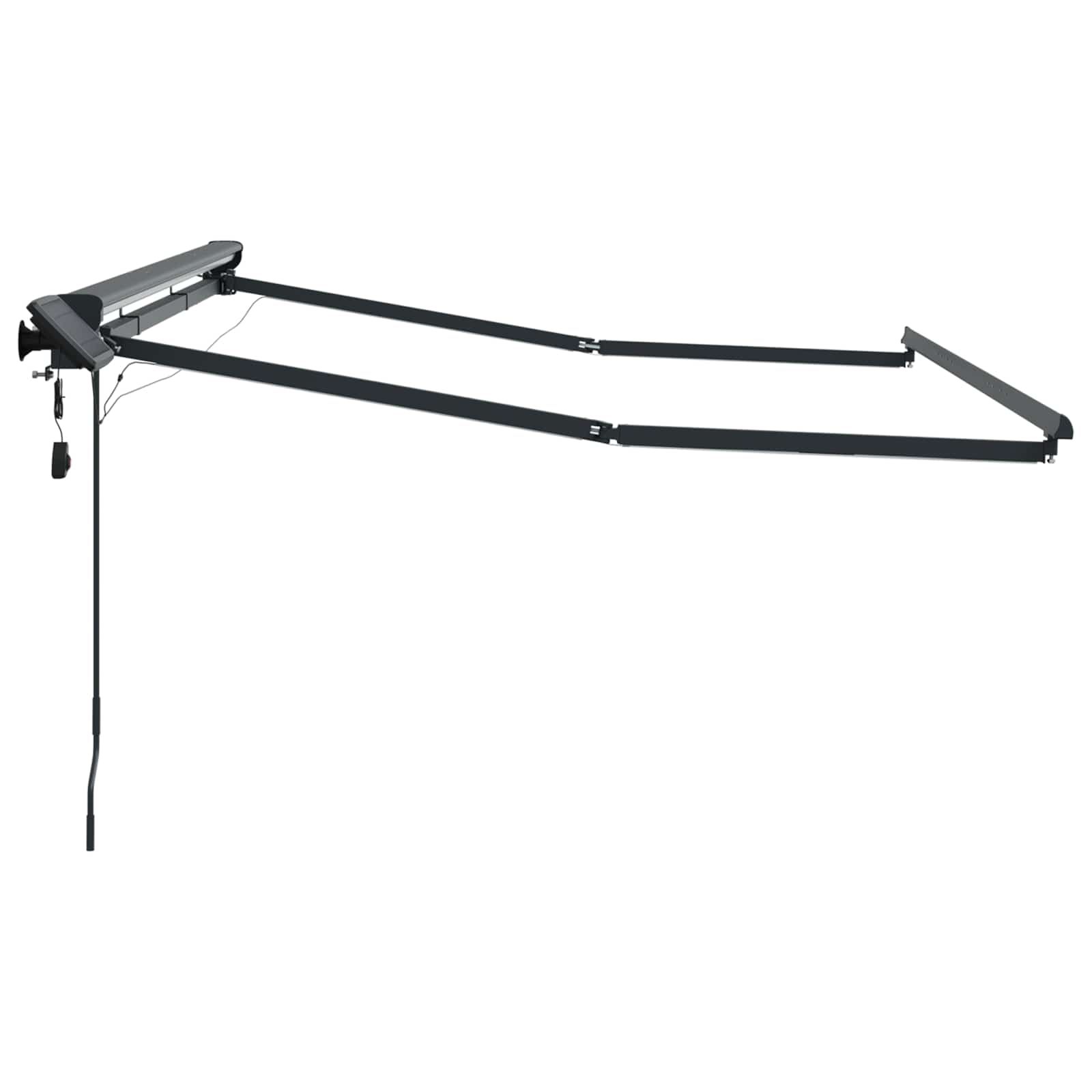 Ručni okvir tende s LED-ima Antracit 3 x 2,5 m Aluminij